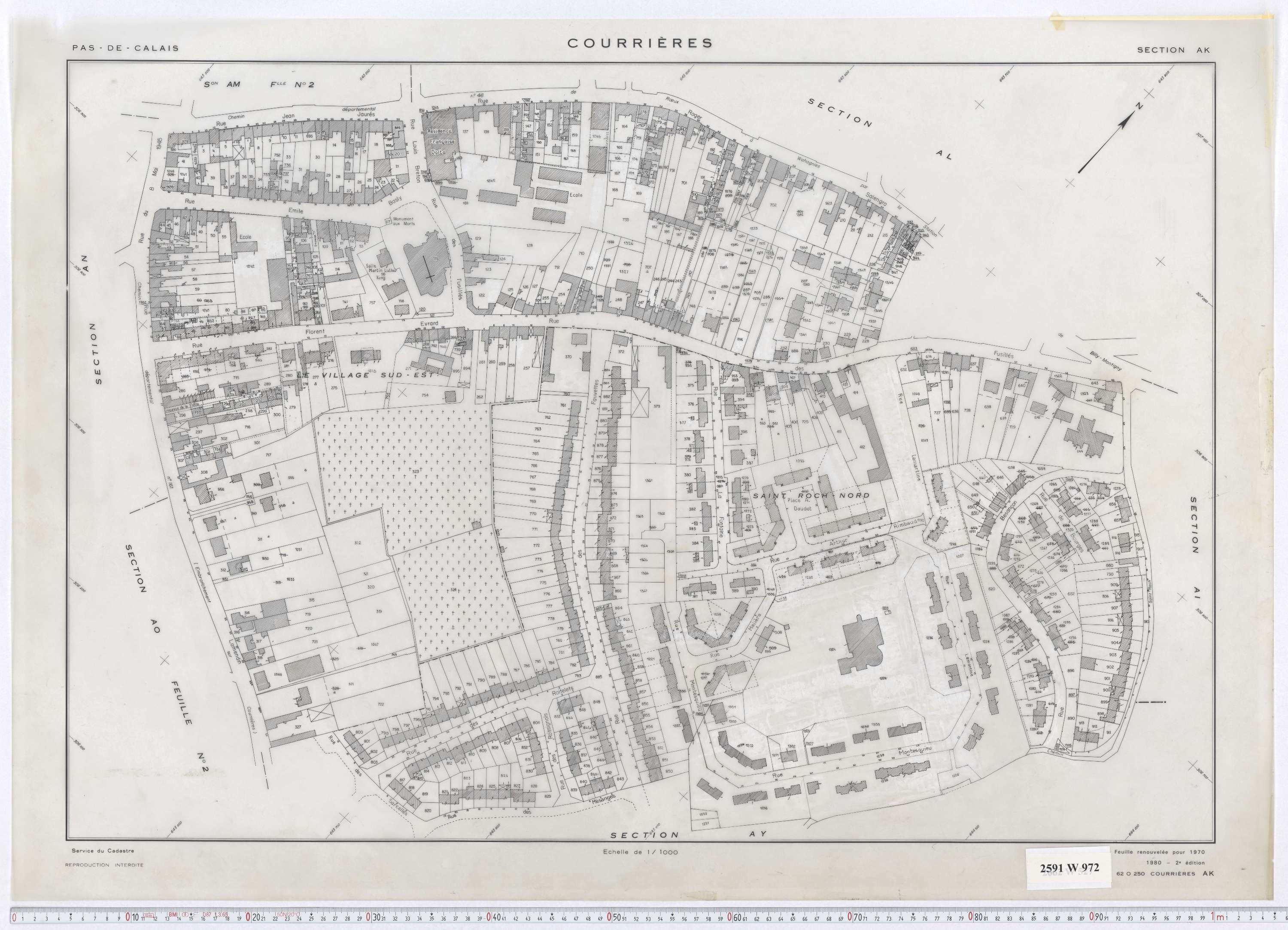 Courrières - Section AK.