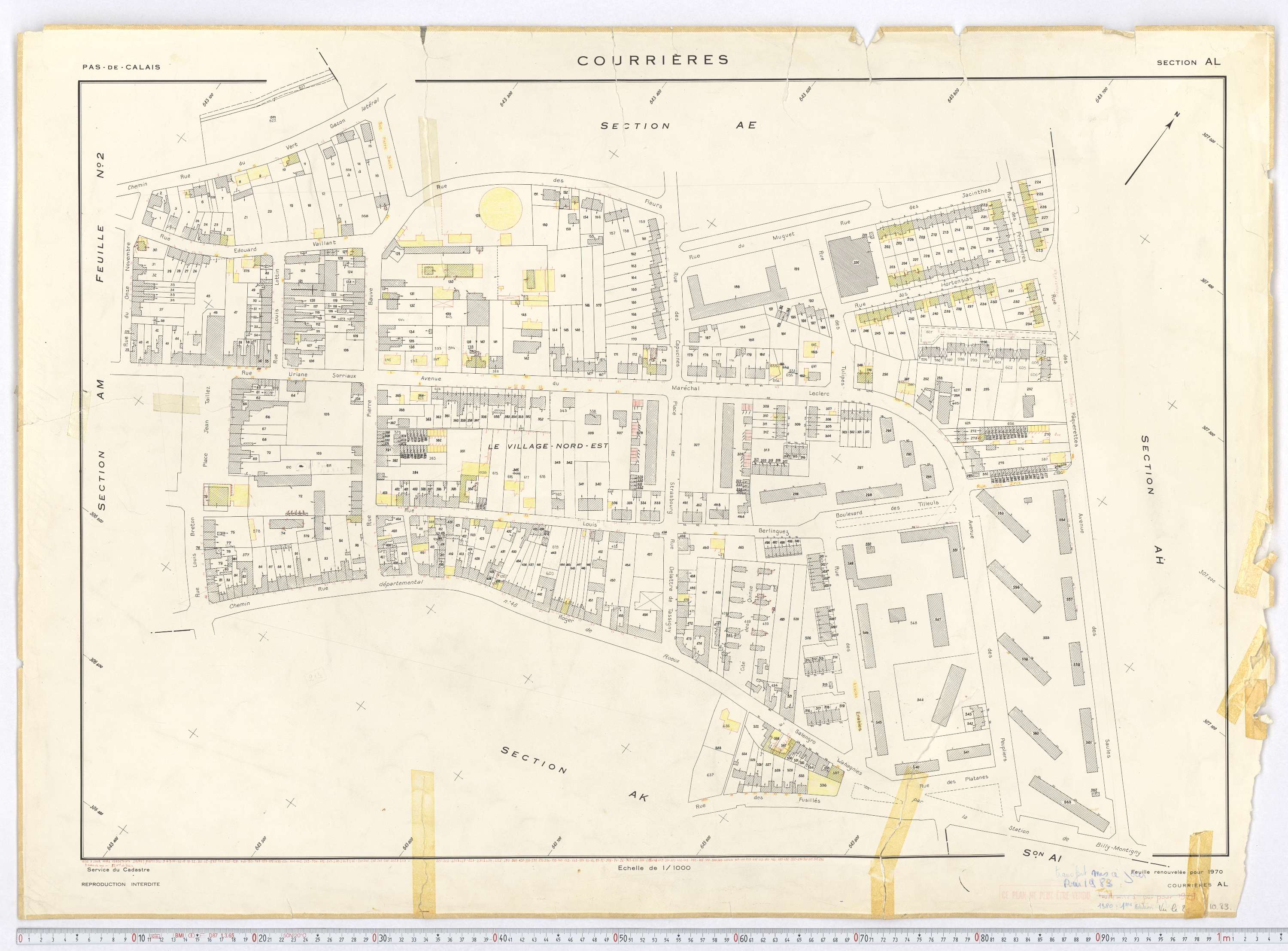 Courrières - Section AL.