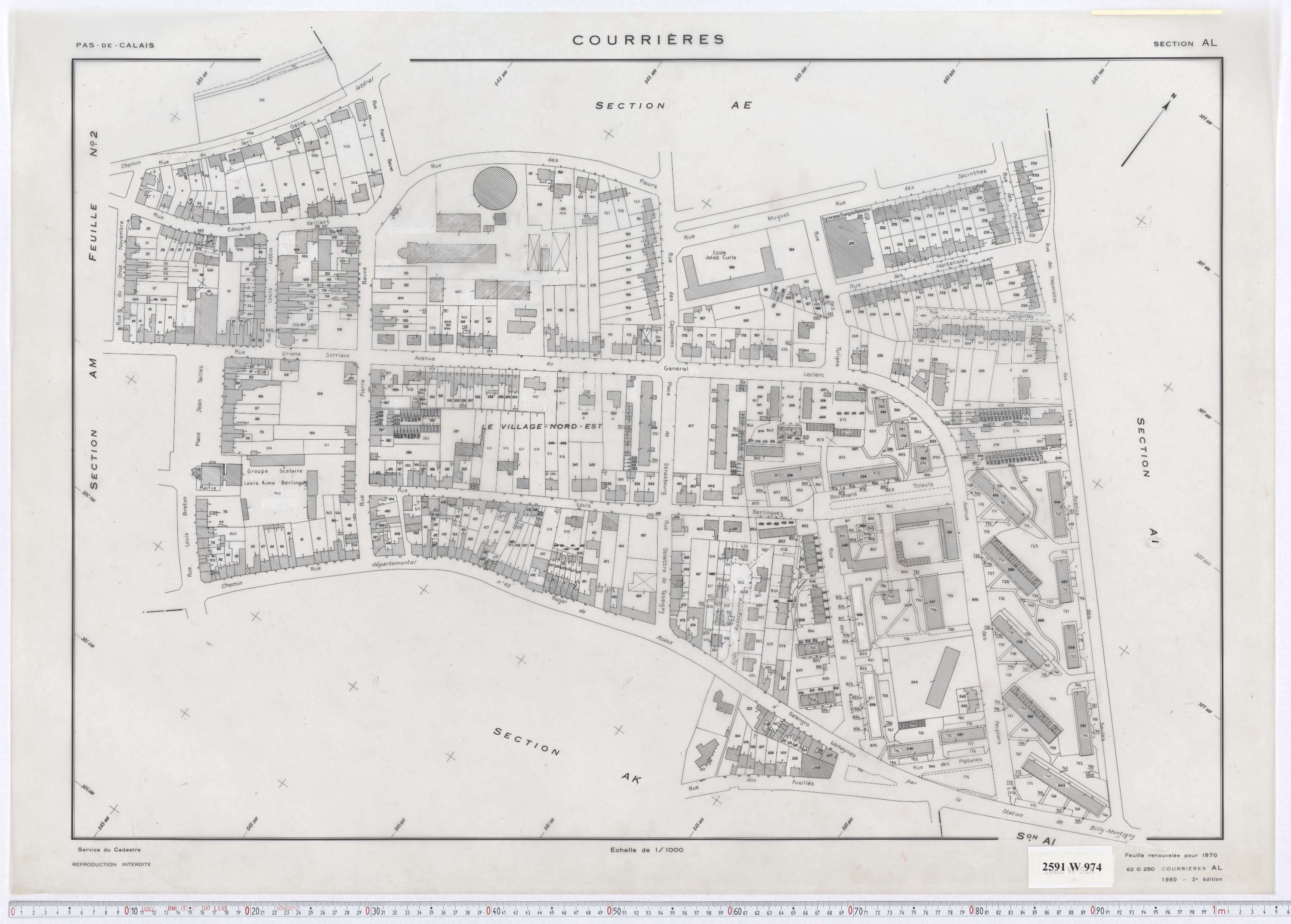 Courrières - Section AL.