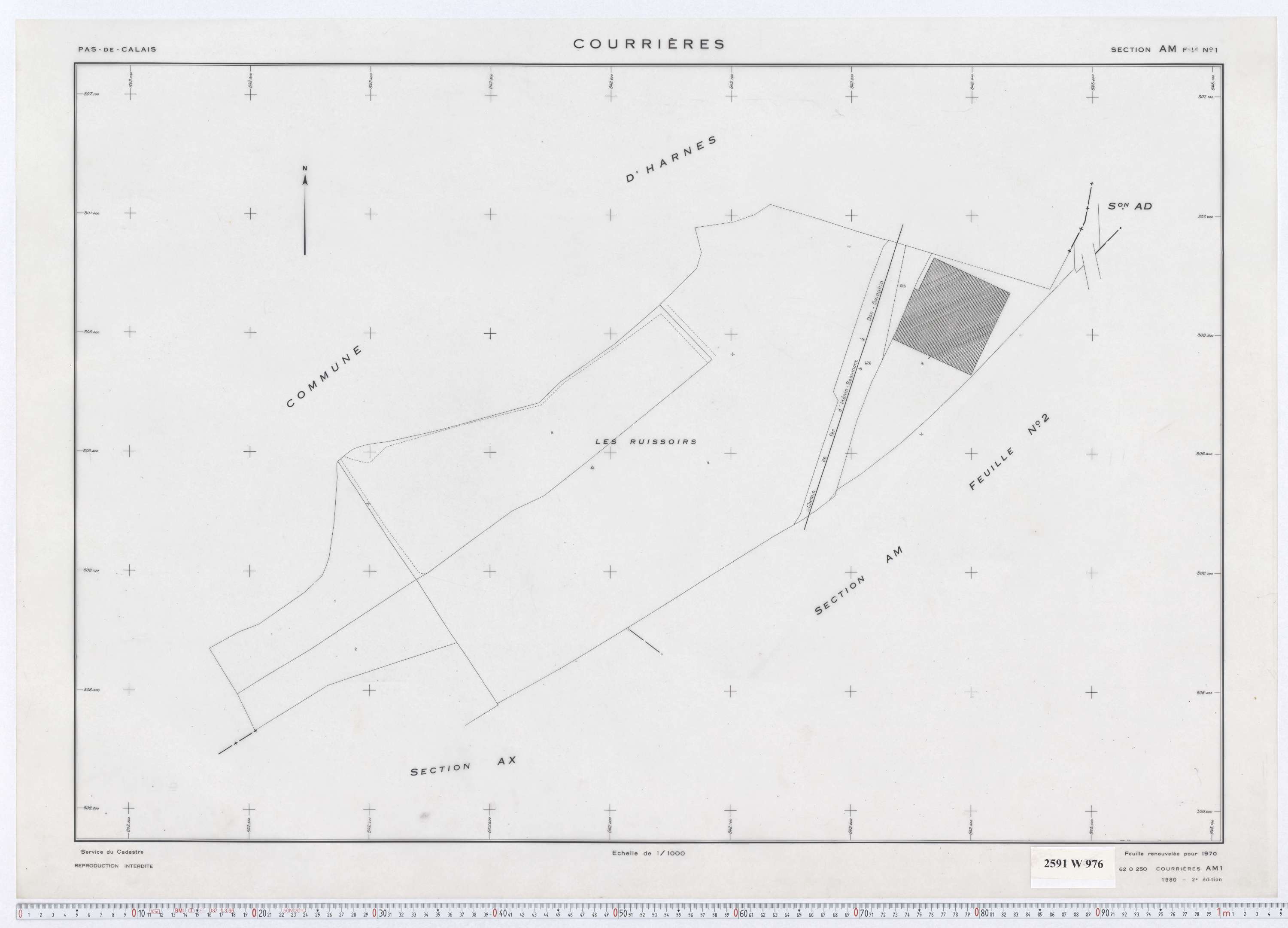 Courrières - Section AM, feuille 1.