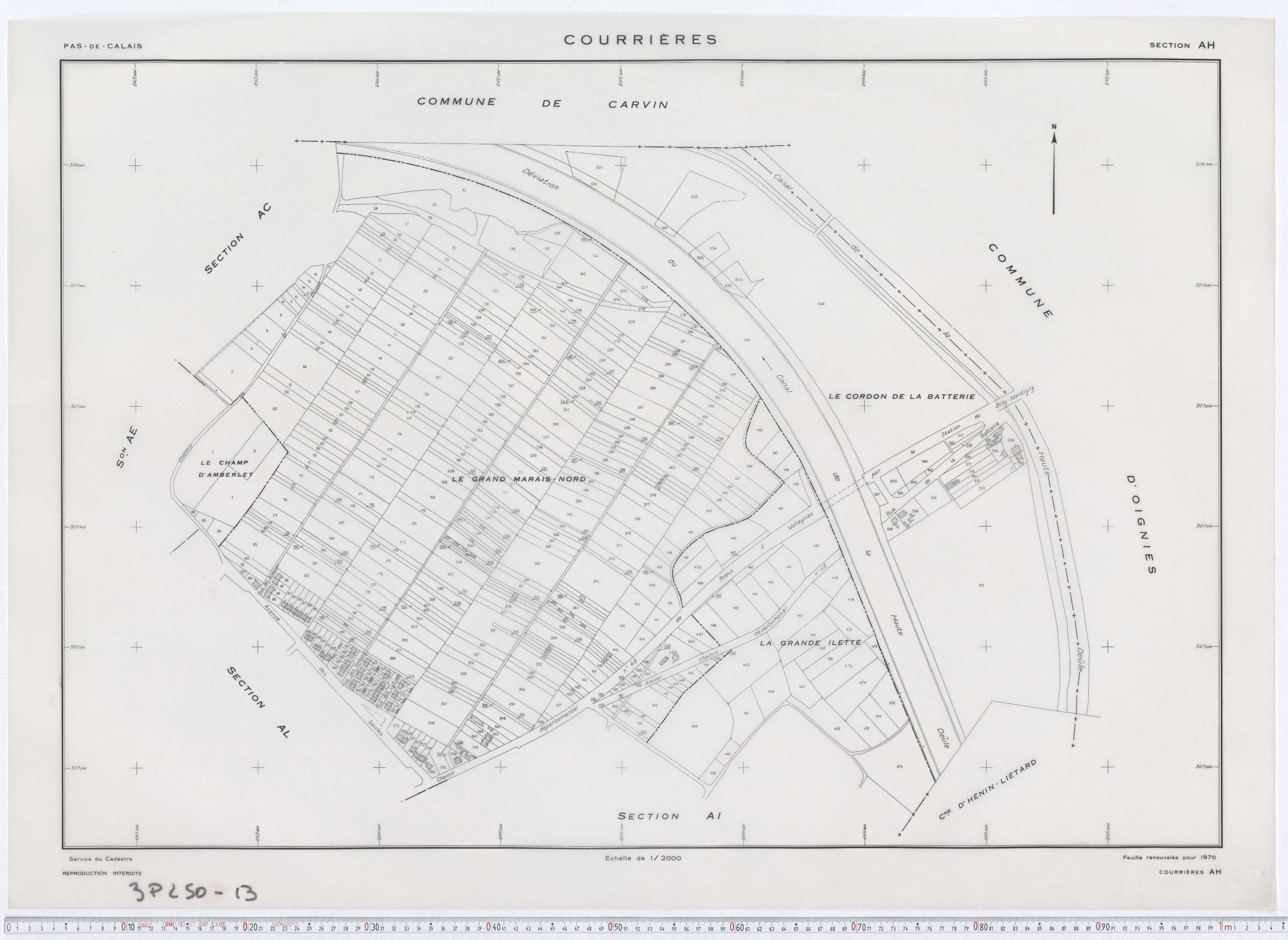 Courrières - Section AH.
