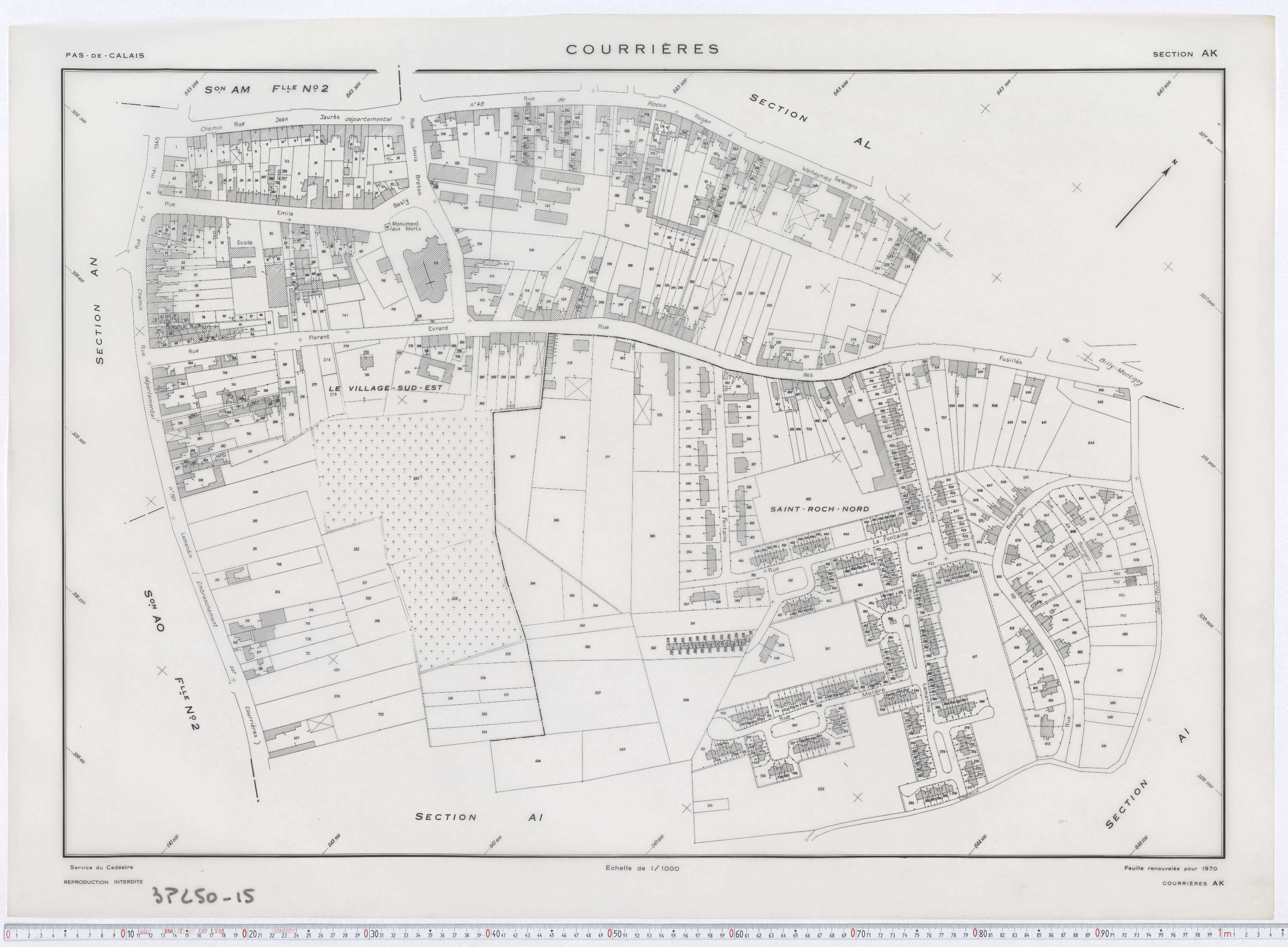 Courrières - Section AK.