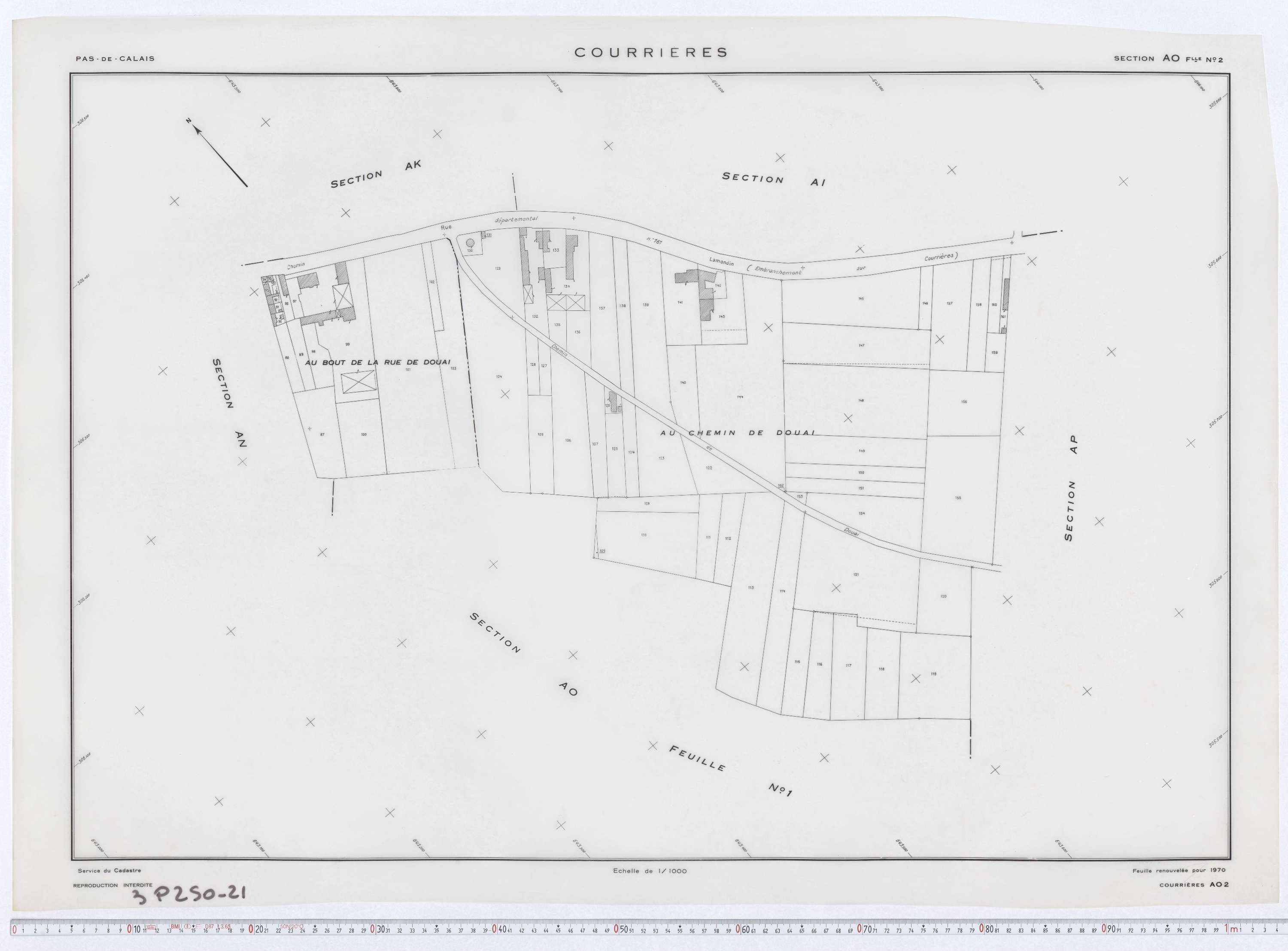 Courrières - Section AO, feuille 2.