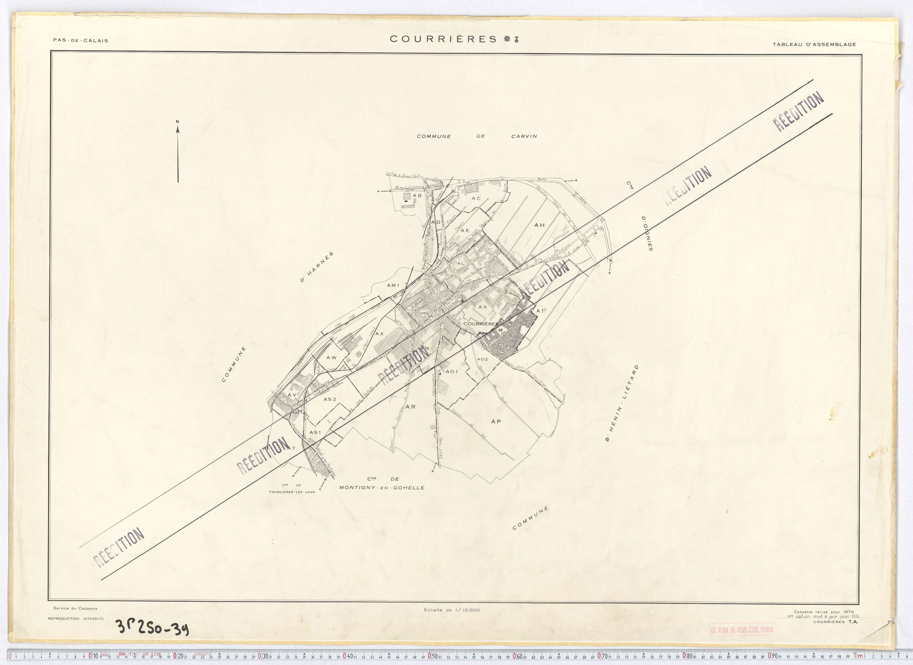Courrières - Tableau d'assemblage.