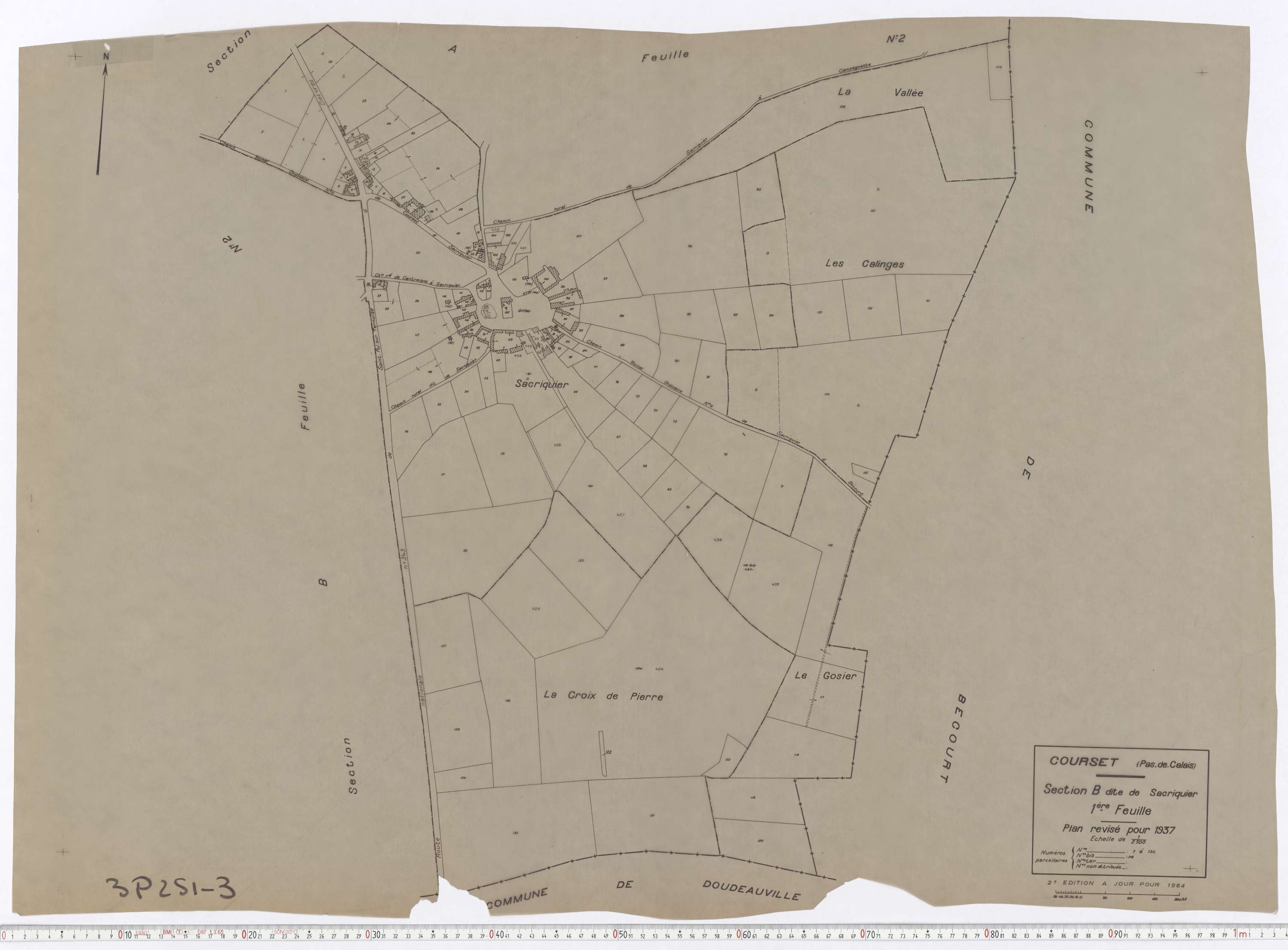 Courset - Section B, feuille 1.