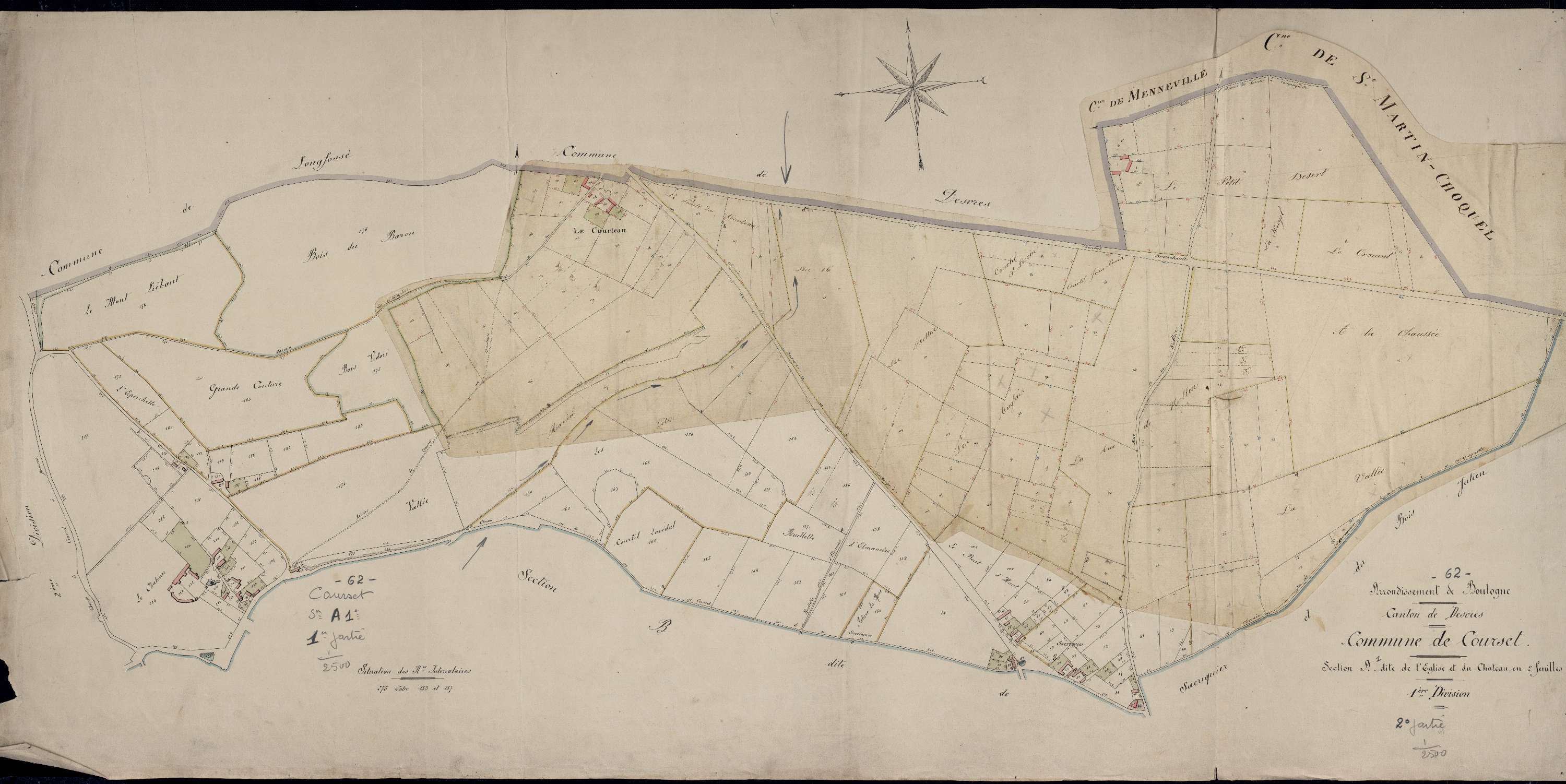 Courset - Section A, 1re feuille