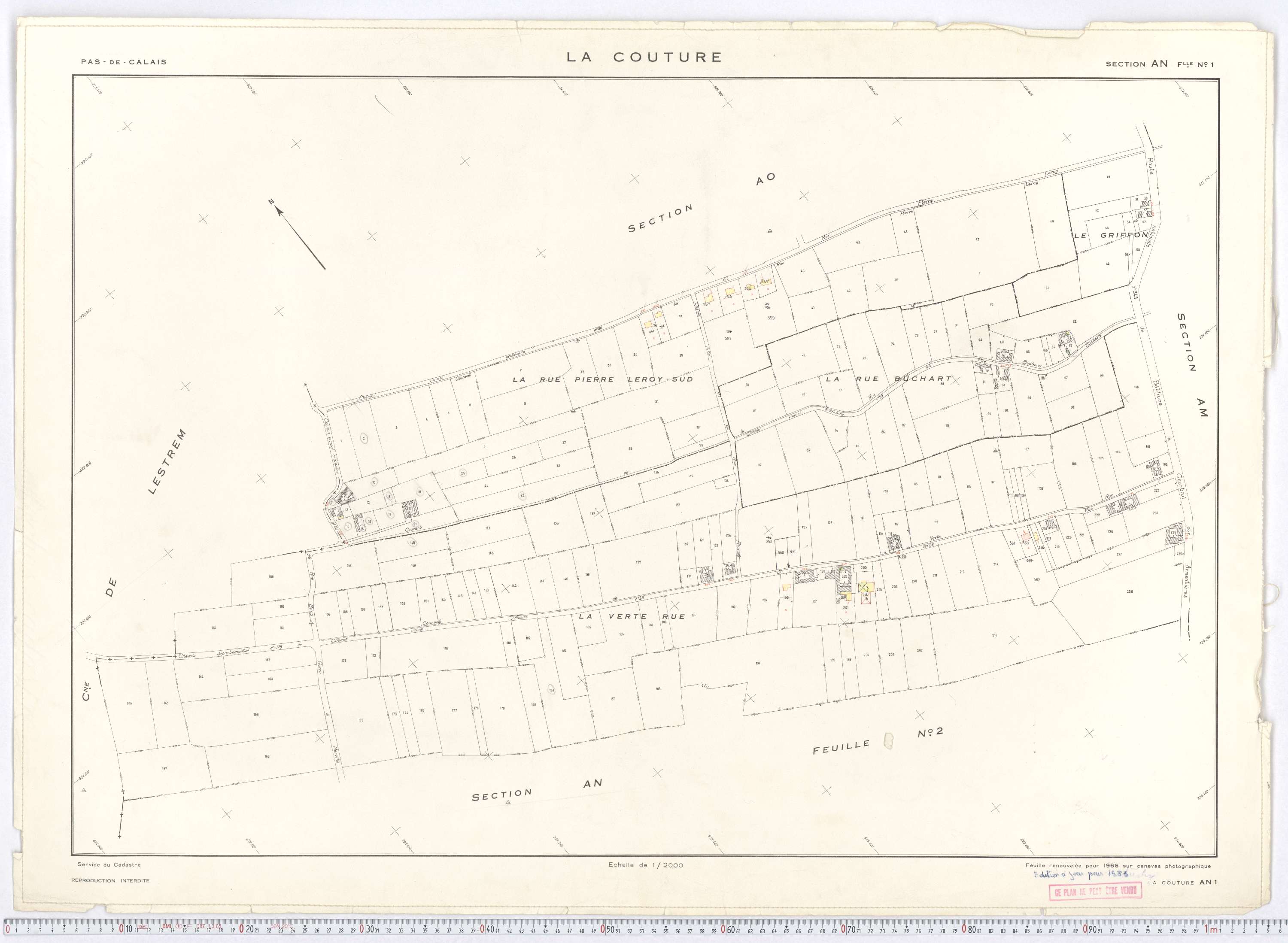 La Couture - Section AN, feuille 1.