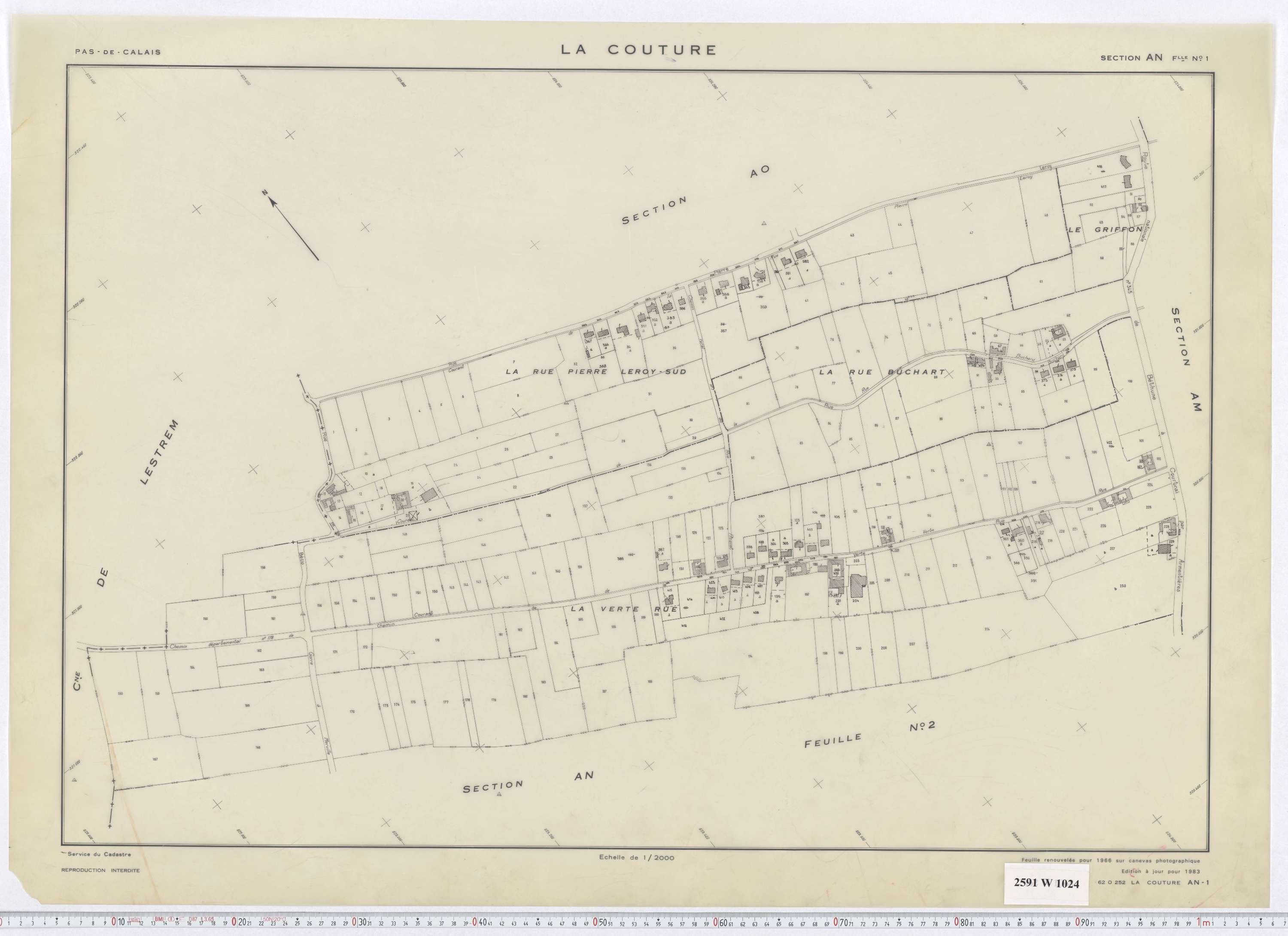 La Couture - Section AN, feuille 1.
