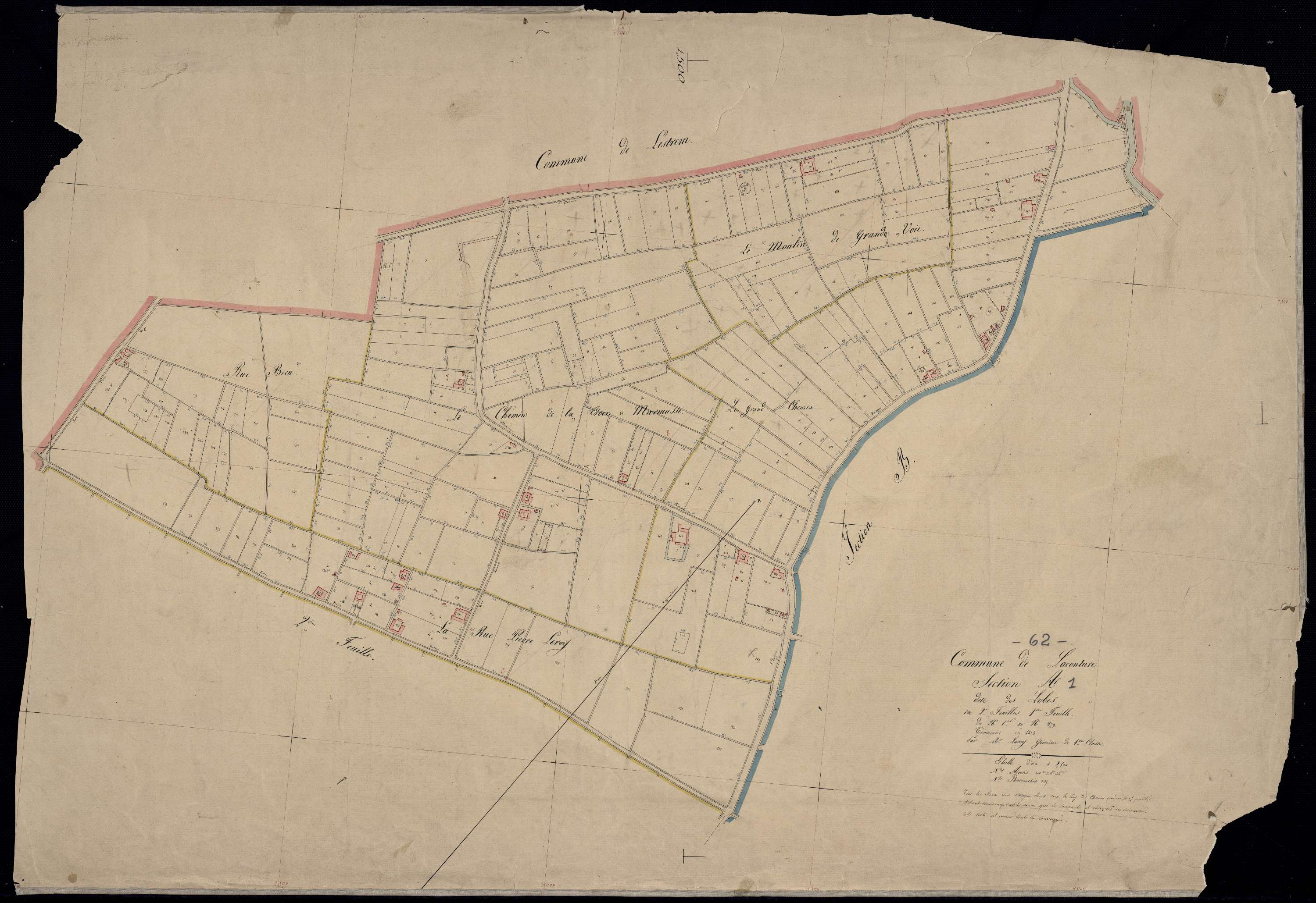 La Couture - Section A, 1re feuille
