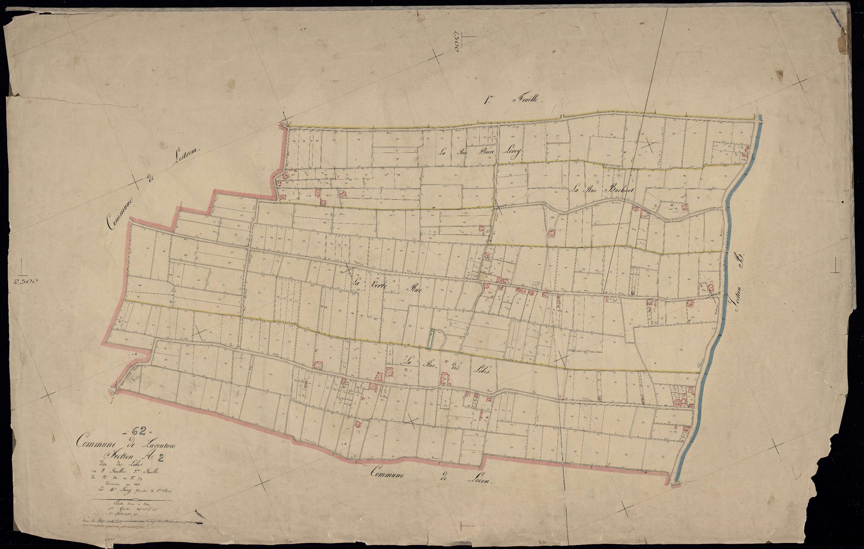 La Couture - Section A, 2e feuille