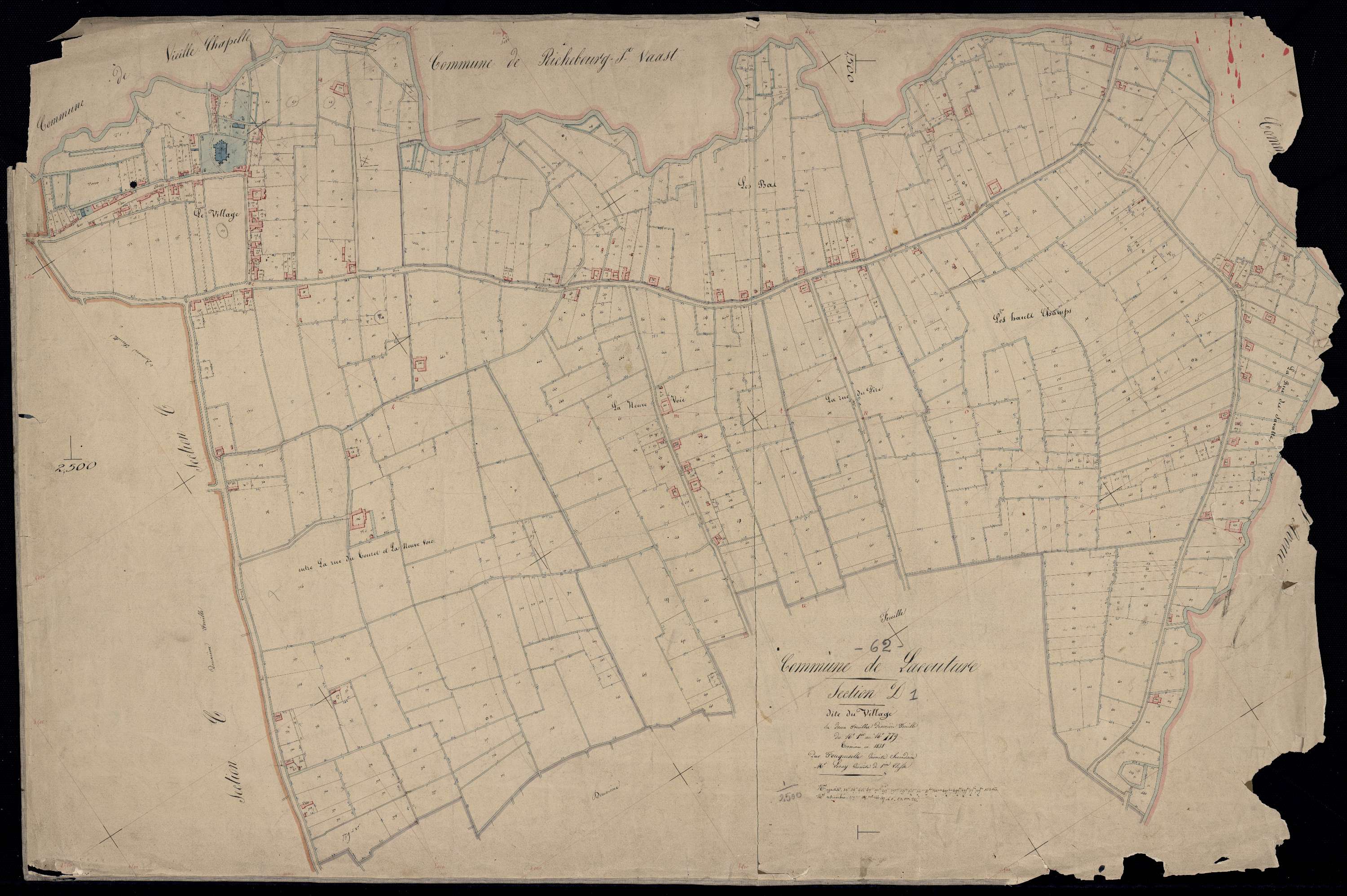 La Couture - Section D, 1re feuille