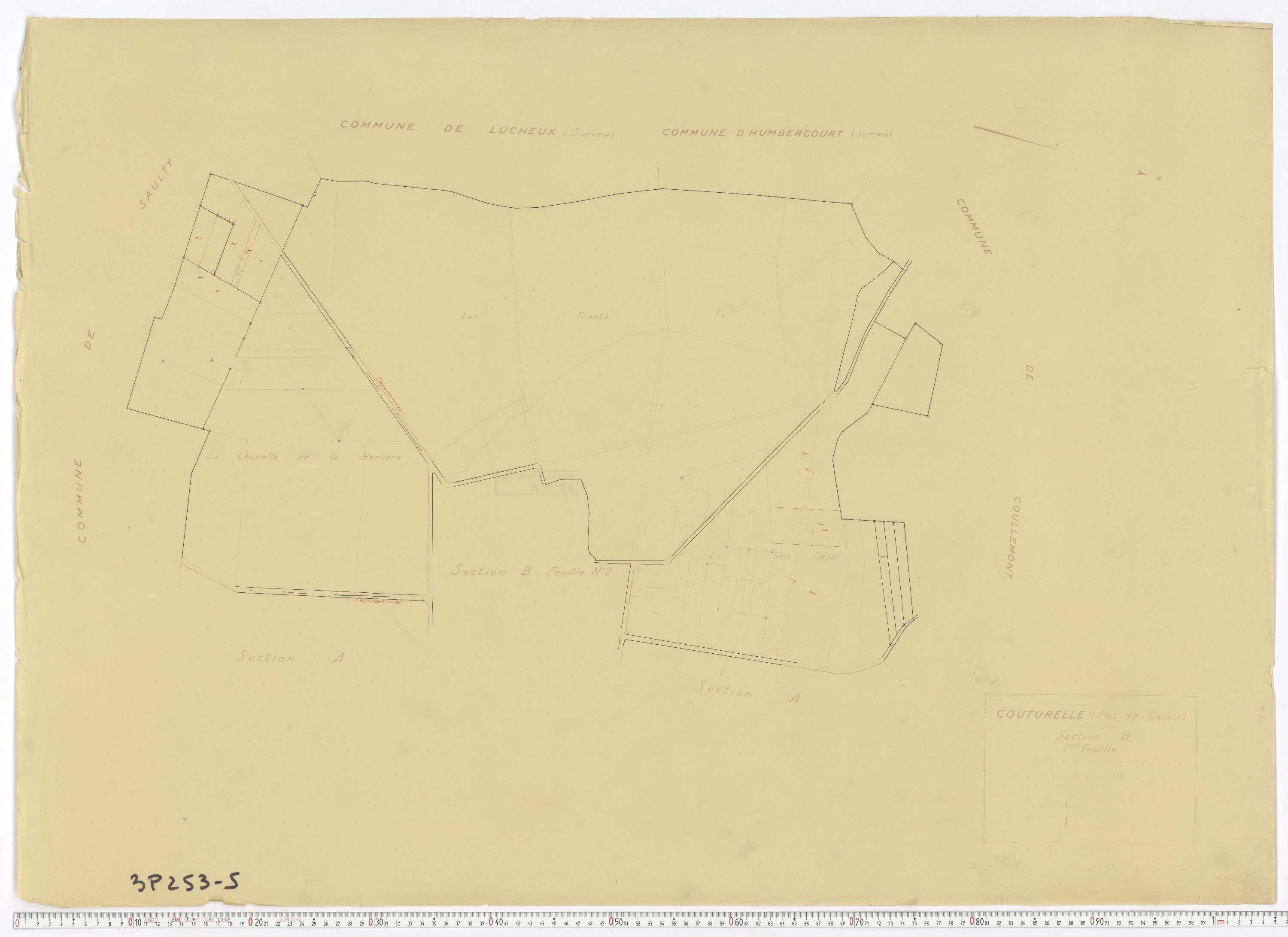 Couturelle - Section B, feuille 1.