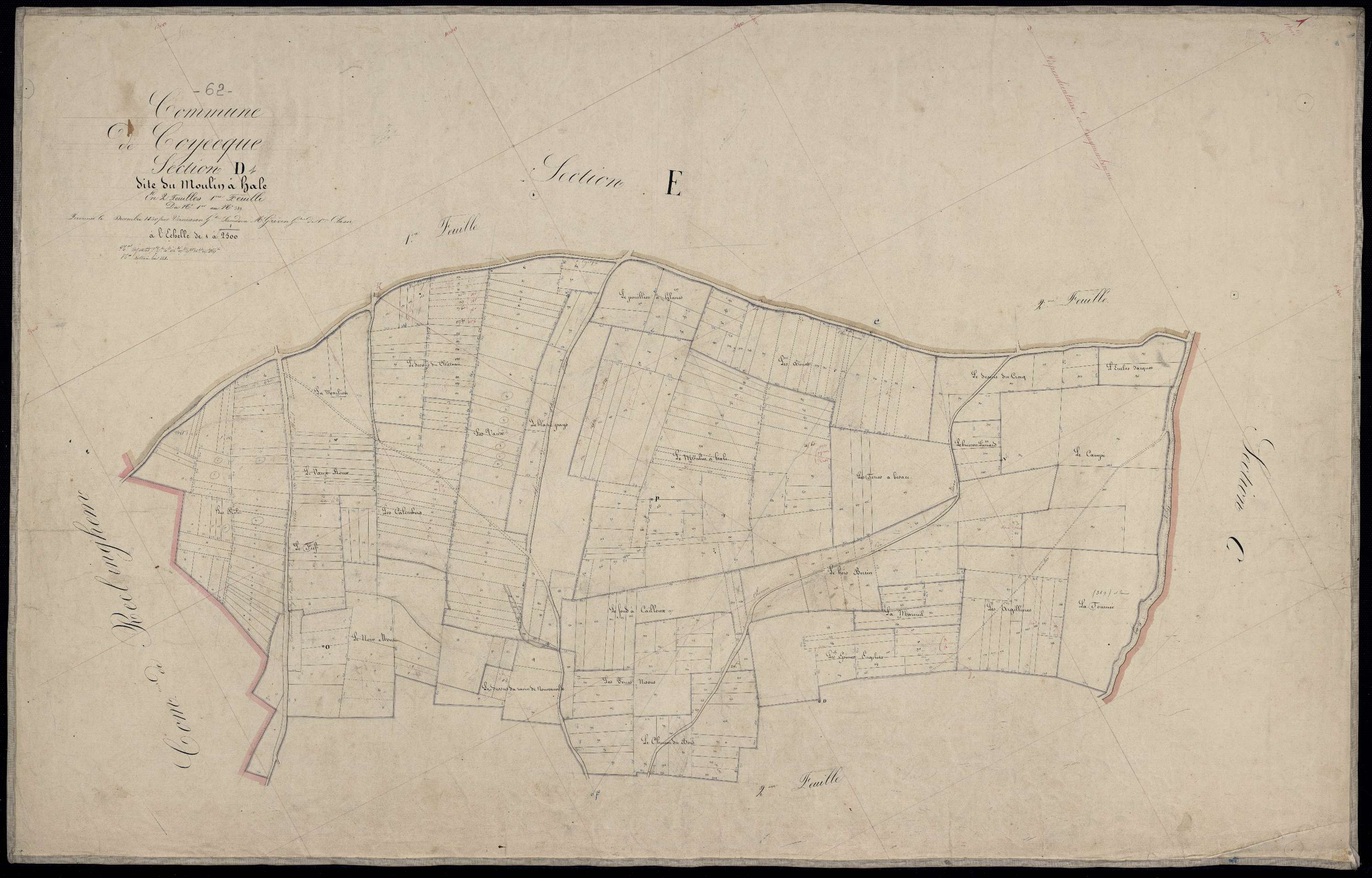 Coyecques - Section D, 1re feuille