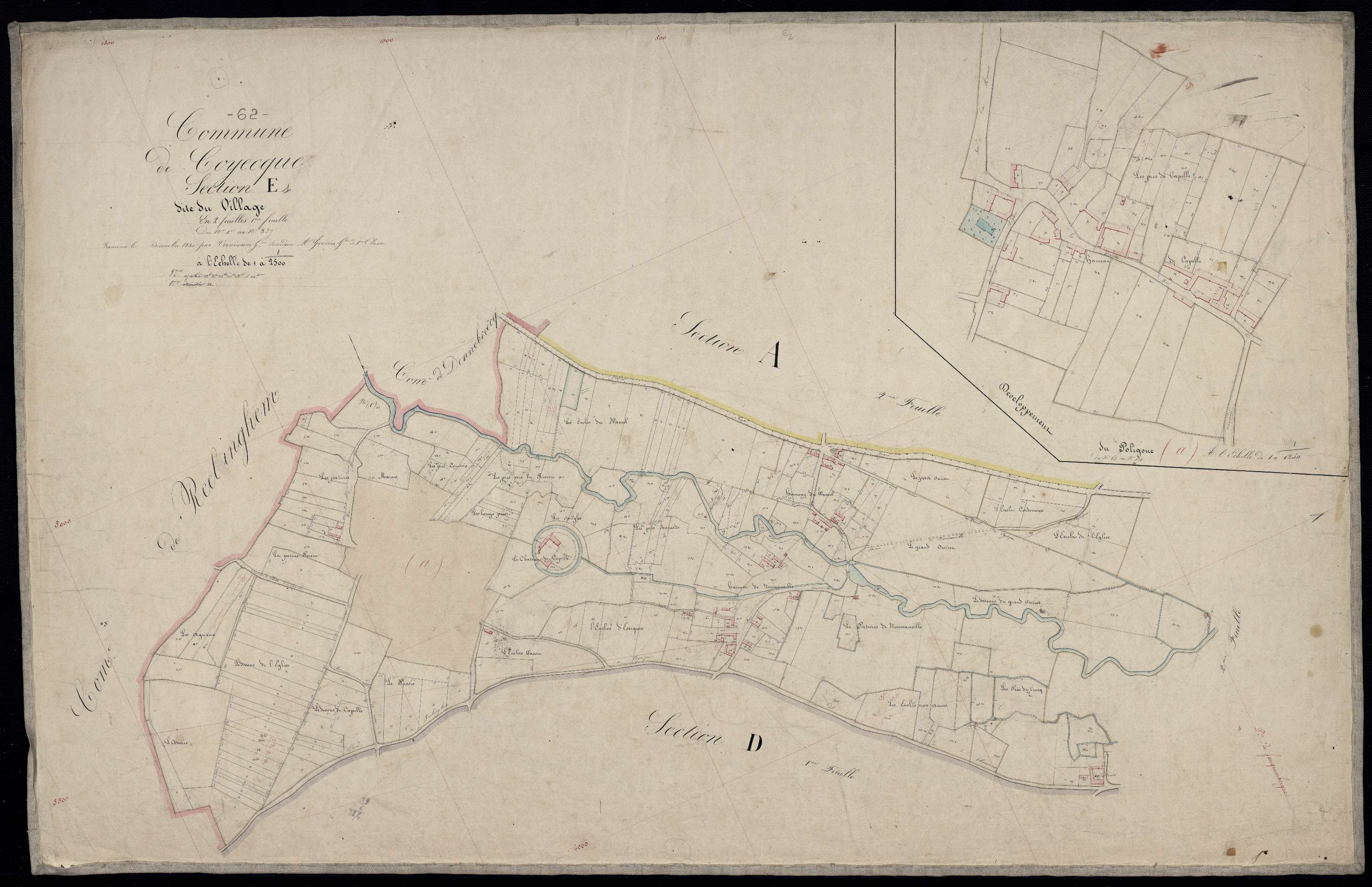 Coyecques - Section E, 1re feuille