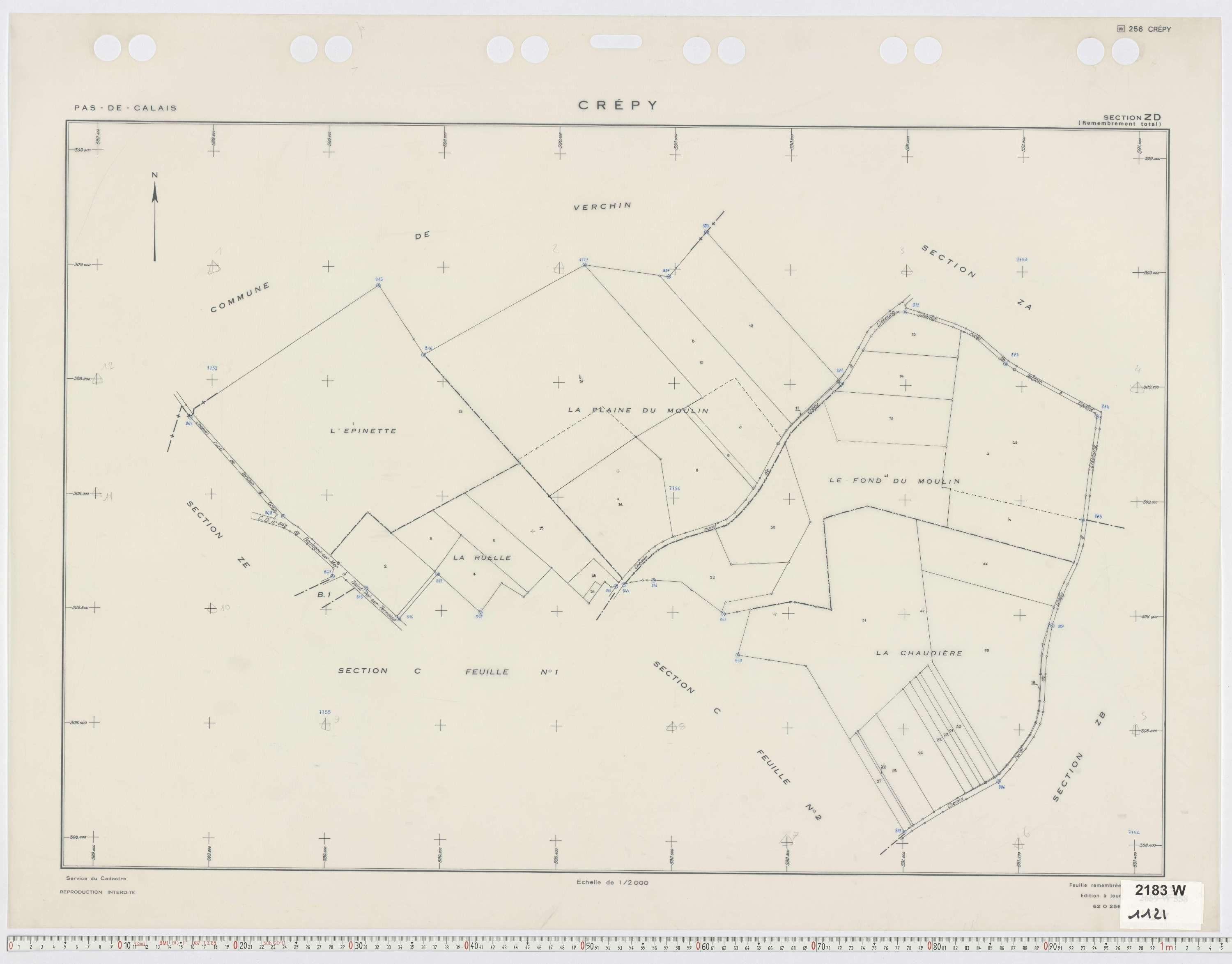 Crépy - Section ZD.