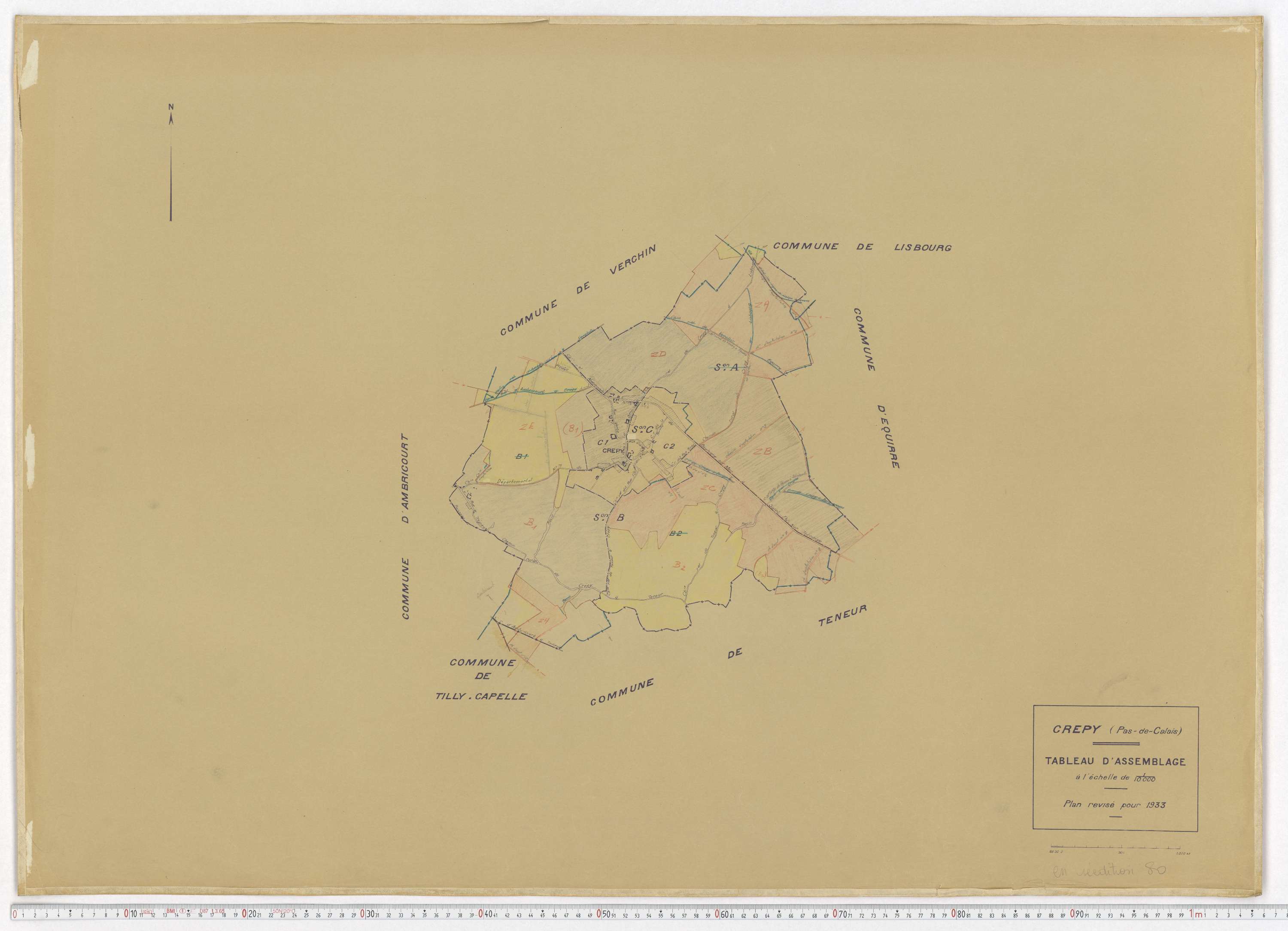 Crépy - Tableau d'assemblage.