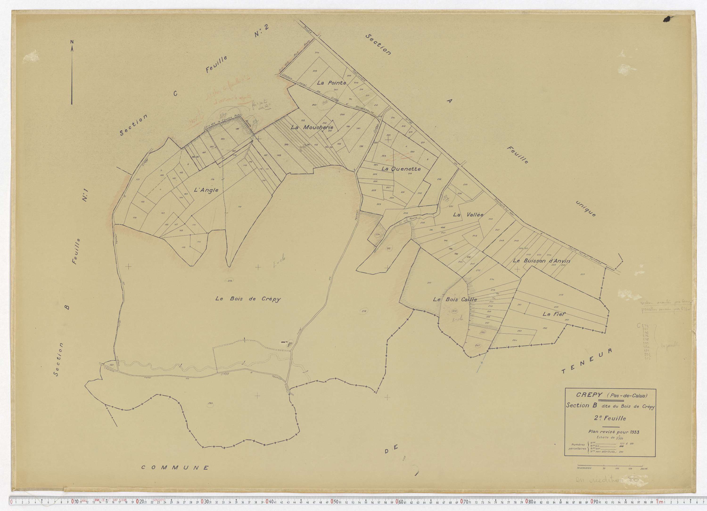 Crépy - Section B, feuille 2.
