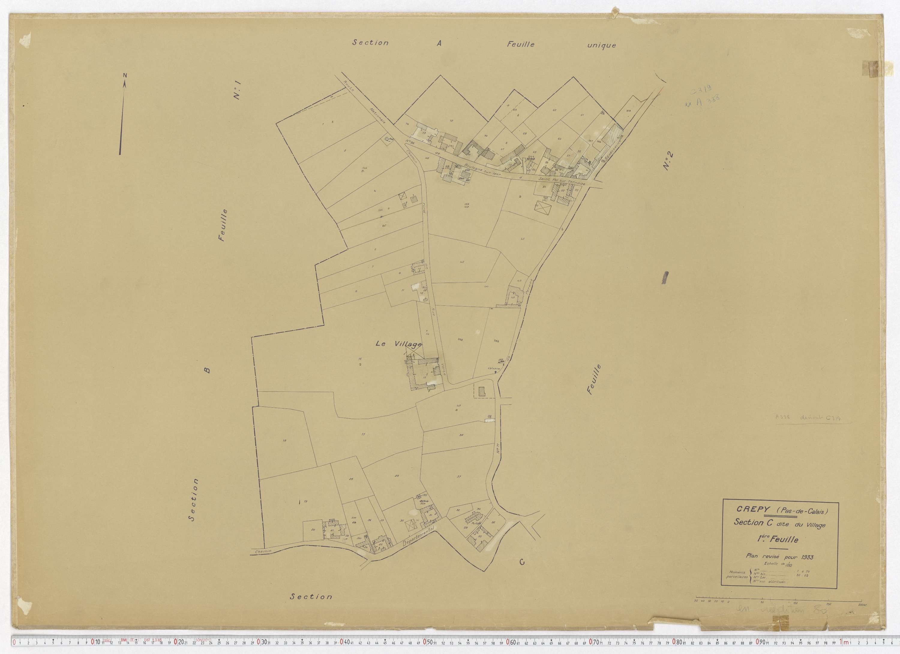 Crépy - Section C , feuille 1.