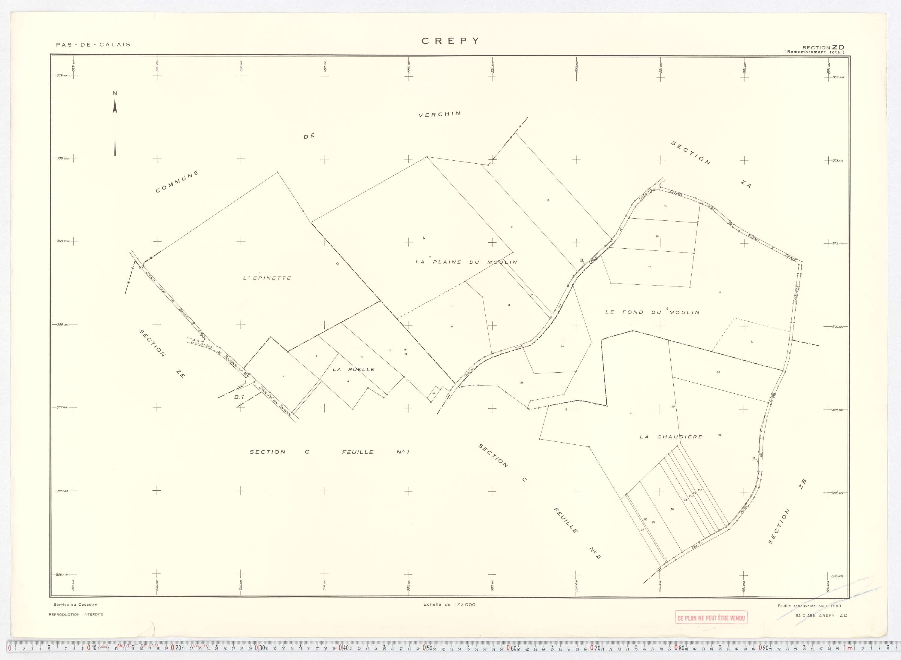 Crépy - Section ZD.