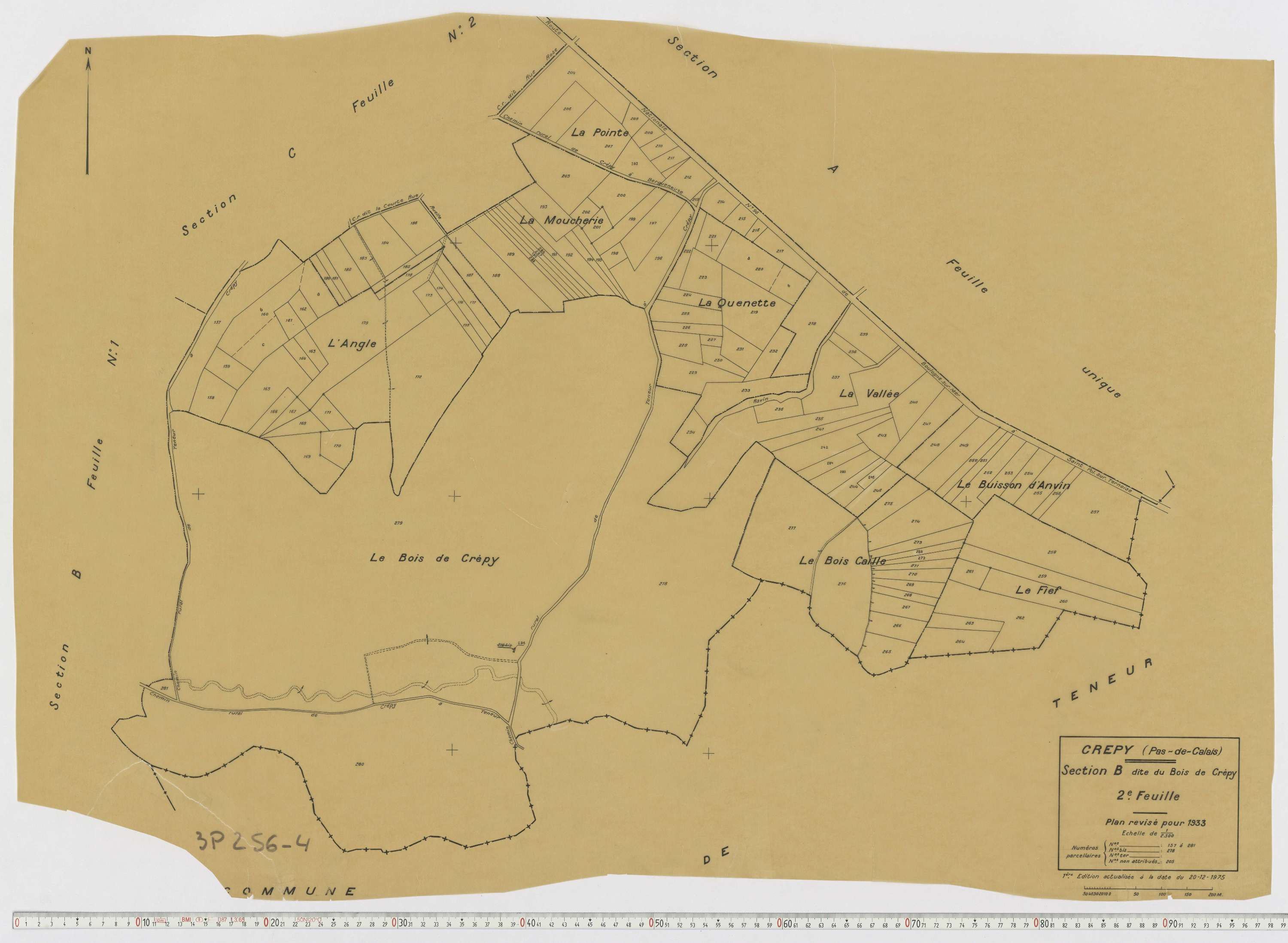 Crépy - Section B, feuille 2.