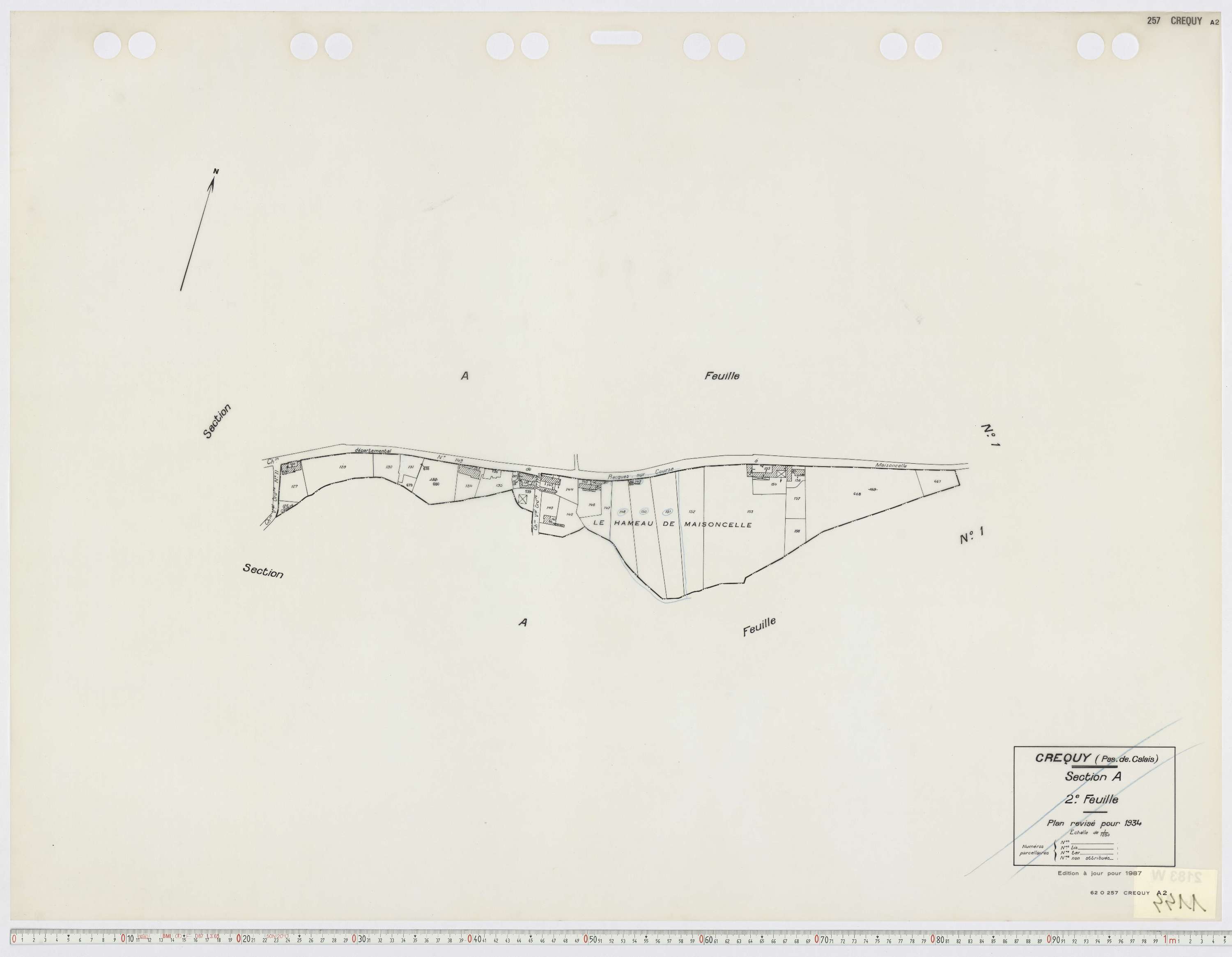 Créquy - Section A, feuille 2.