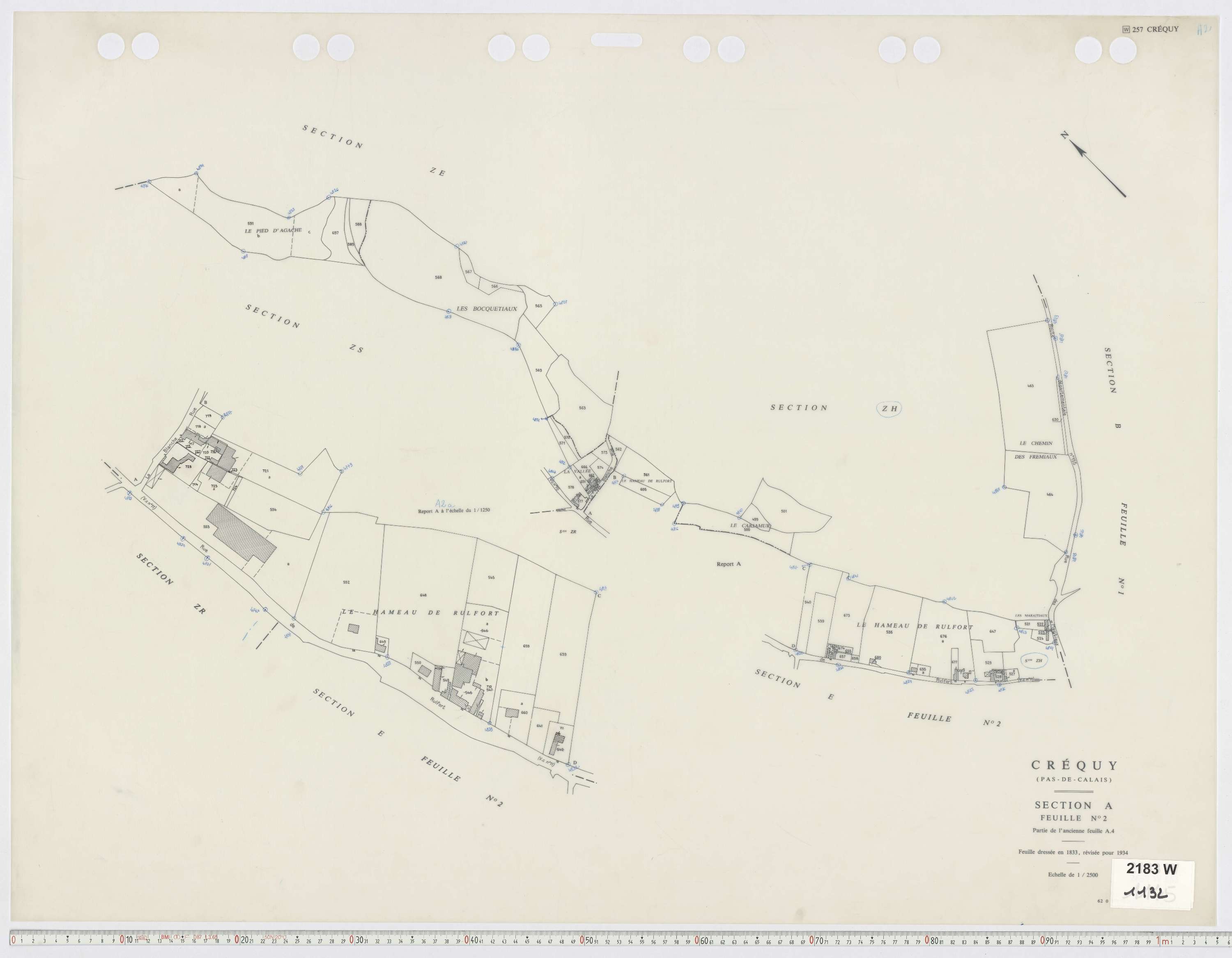 Créquy - Section A, feuille 2.
