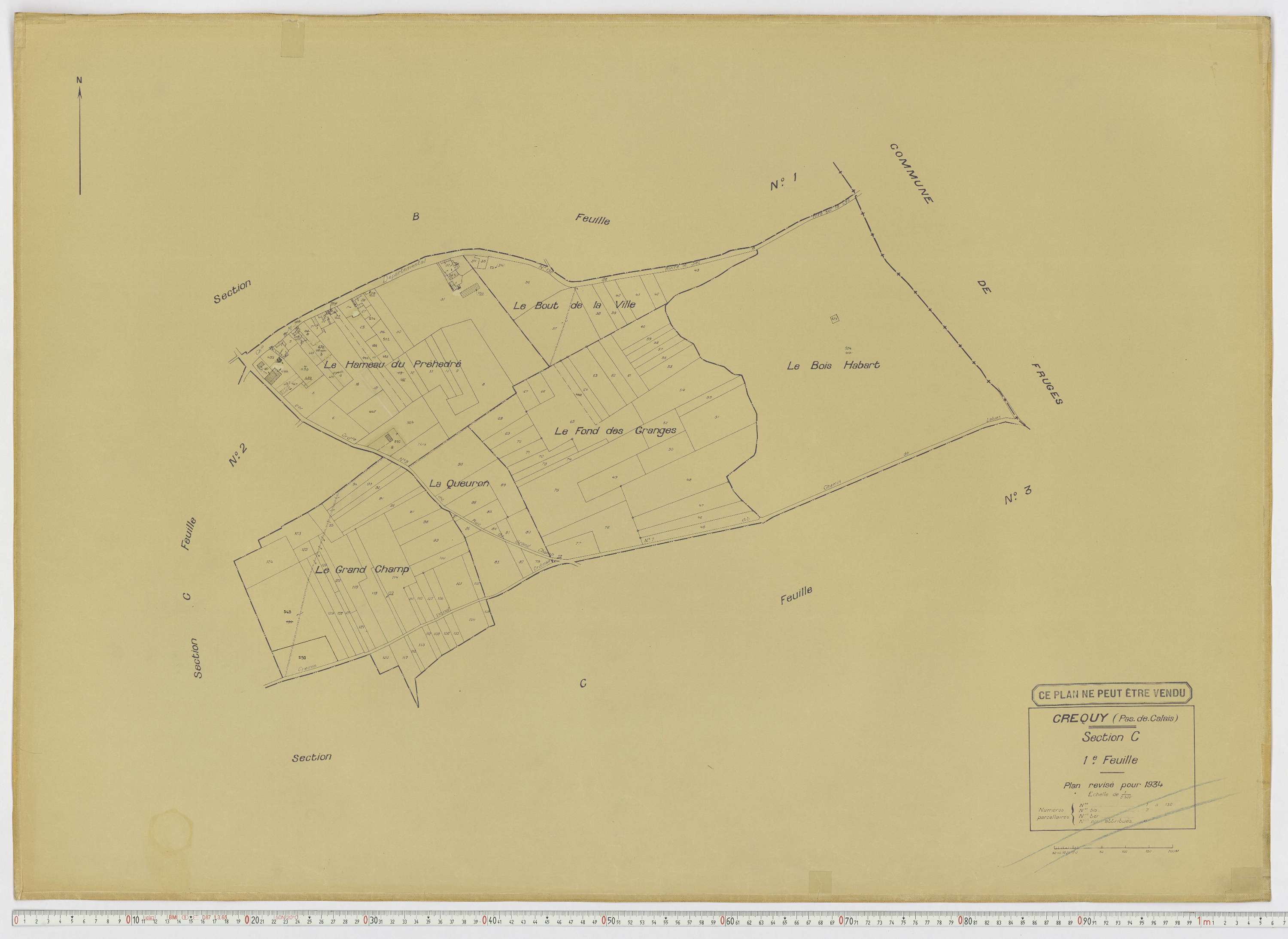Créquy - Section C, feuille 1.
