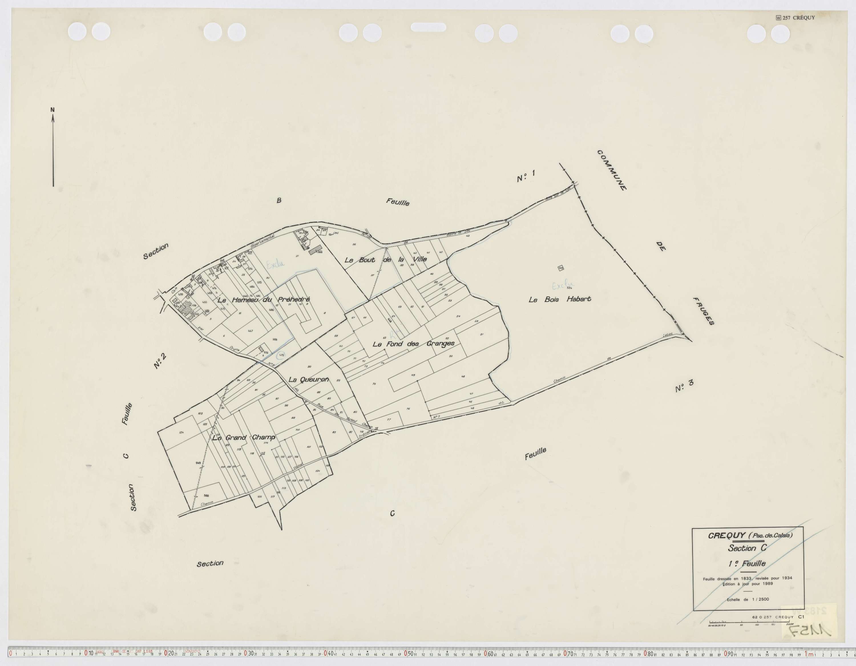 Créquy - Section C, feuille 1.