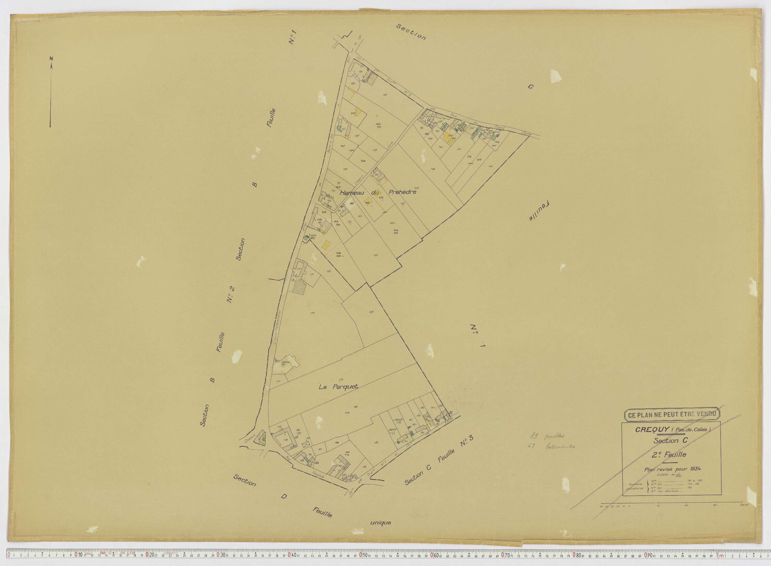Créquy - Section C, feuille 2.