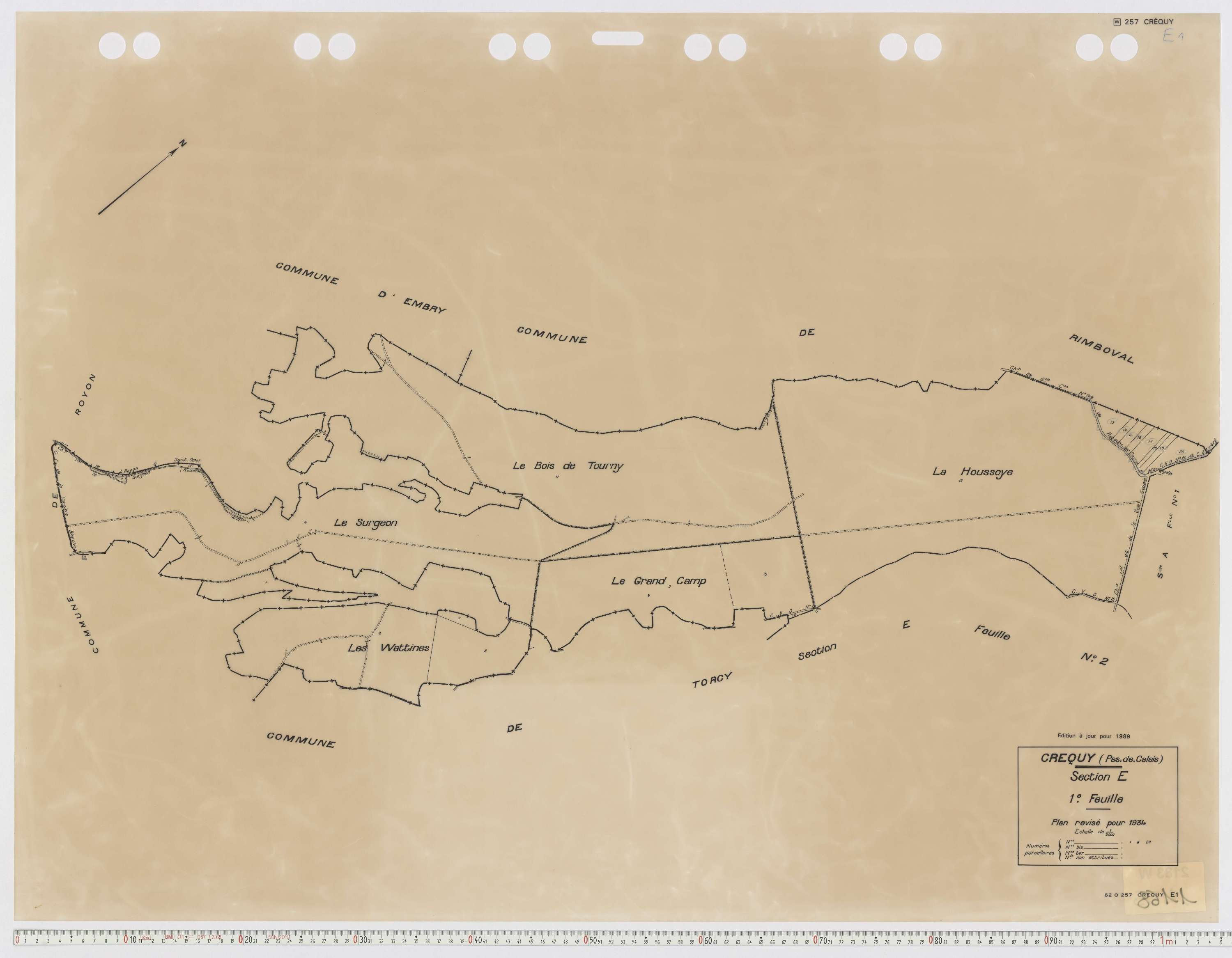 Créquy - Section E, feuille 1.