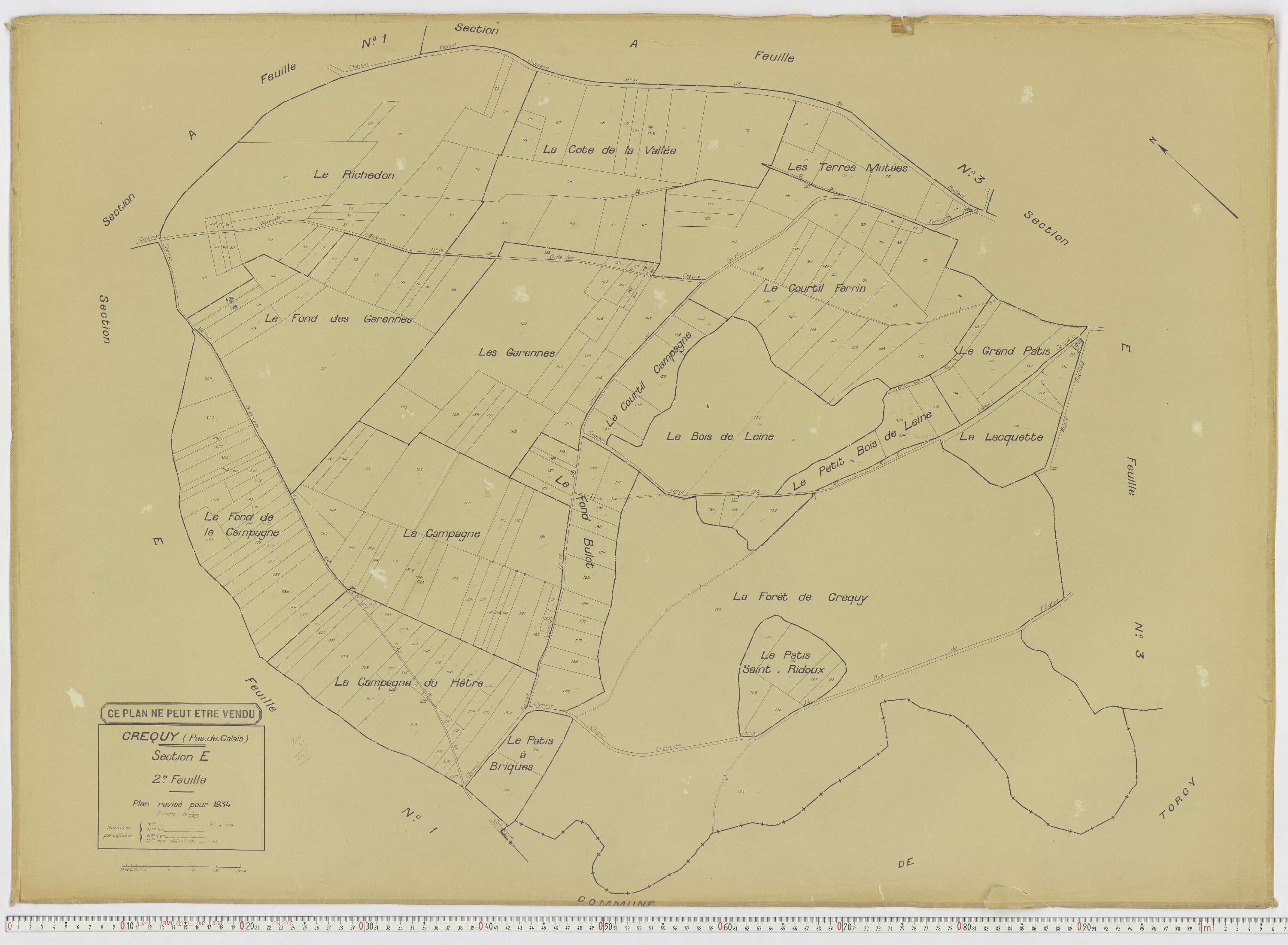 Créquy - Section E, feuille 2.