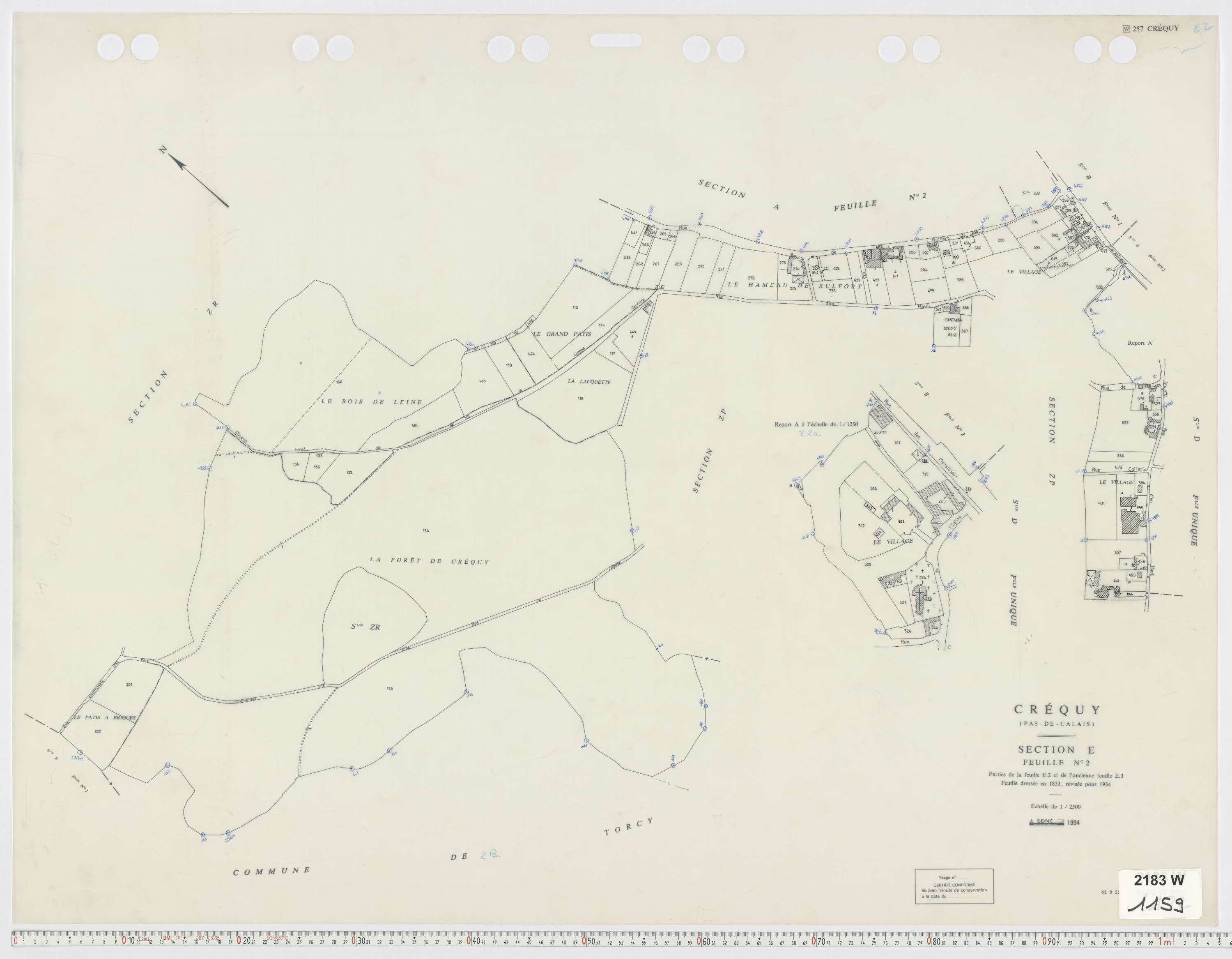 Créquy - Section E, feuille 2.