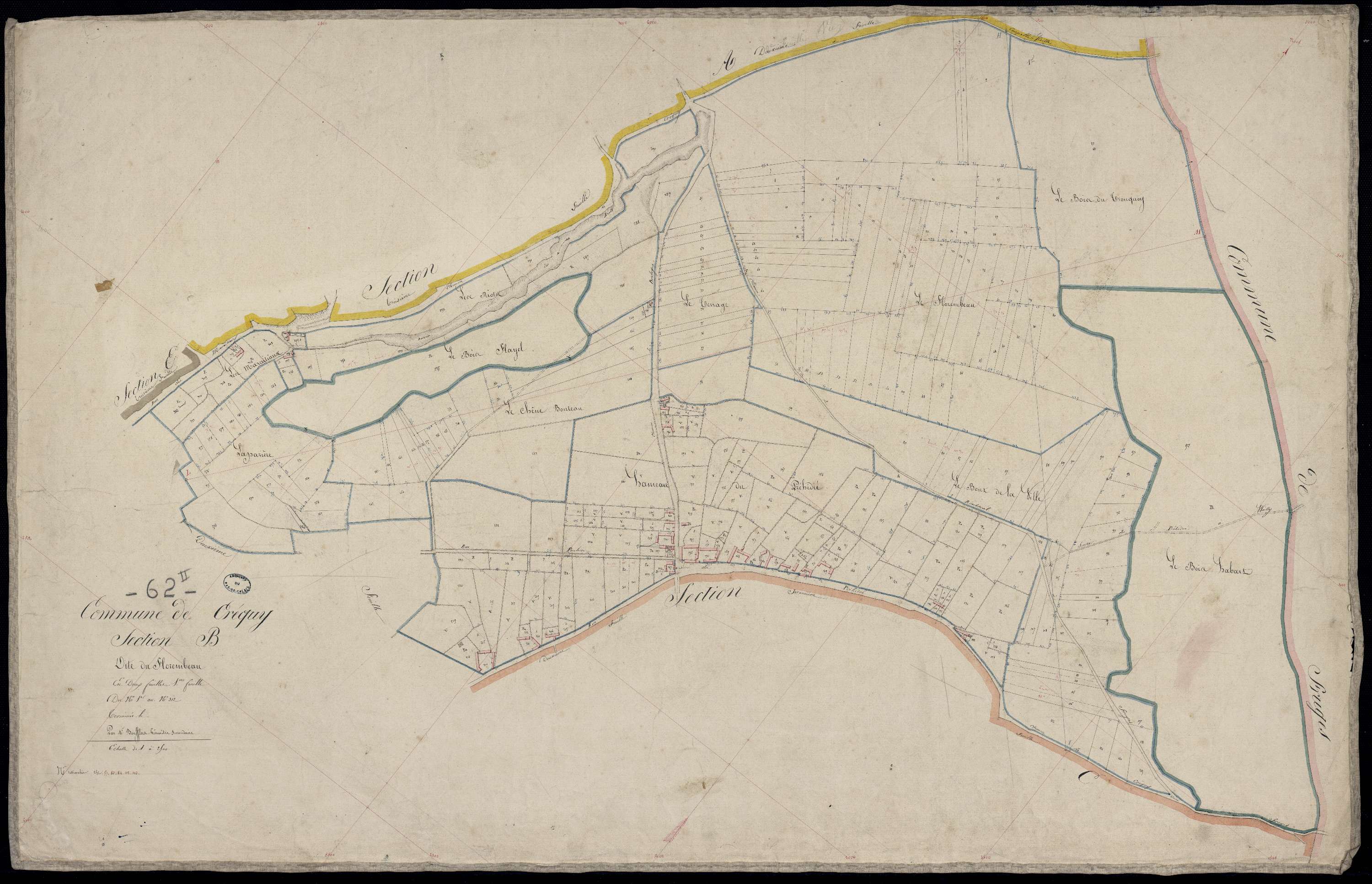 Créquy - Section B, 1re feuille