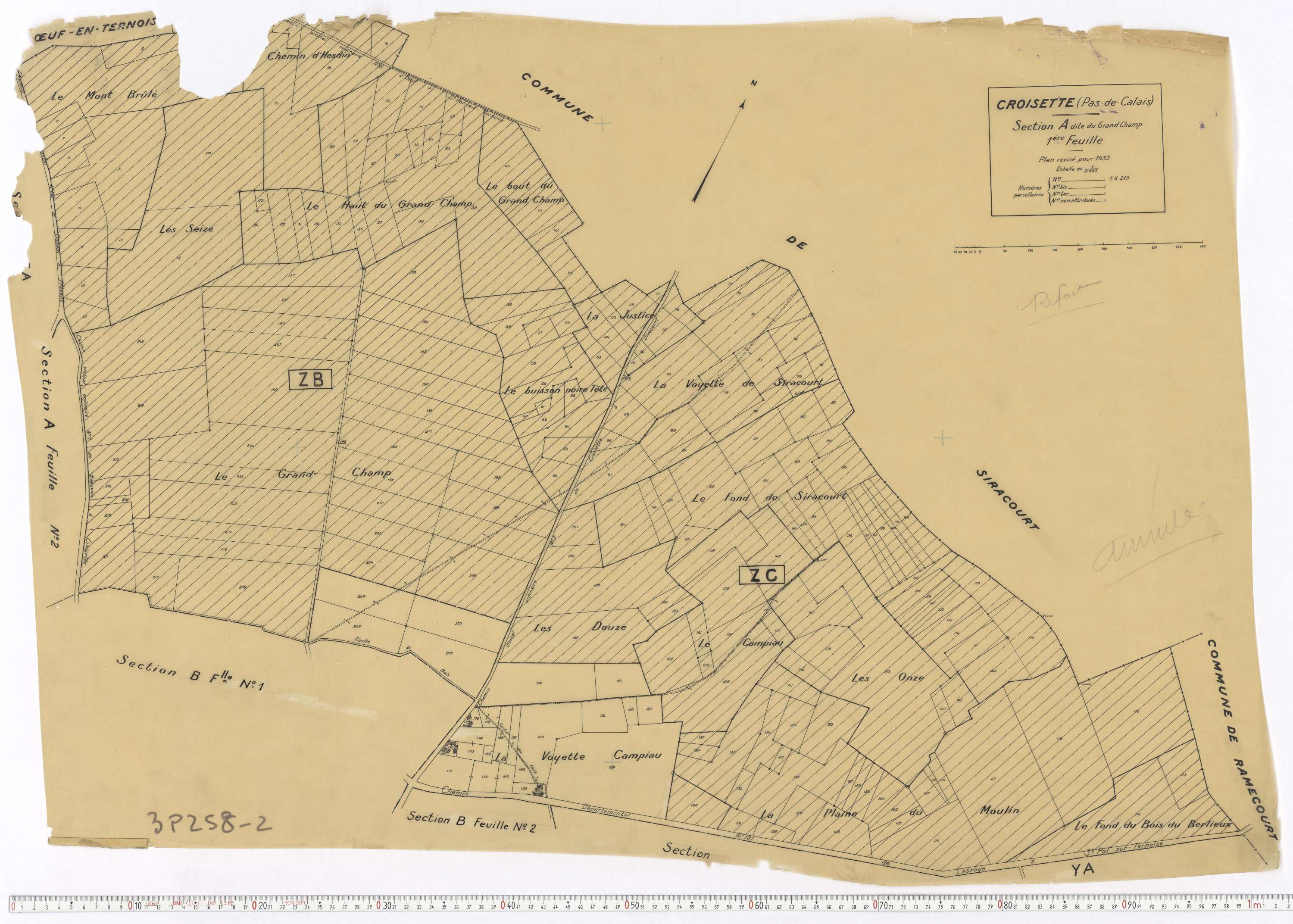 Croisette - Section A, feuille 1.