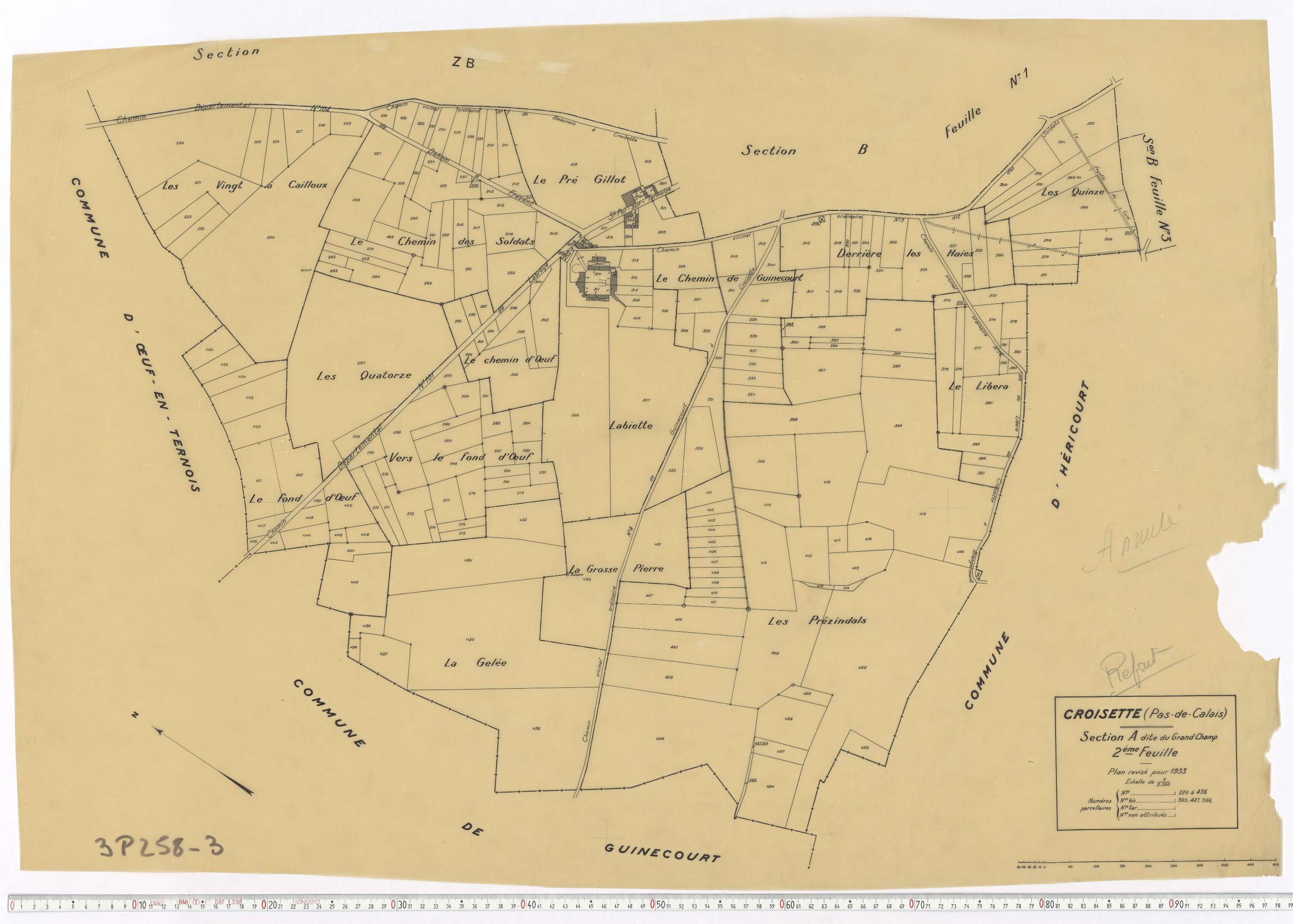 Croisette - Section A, feuille 2.