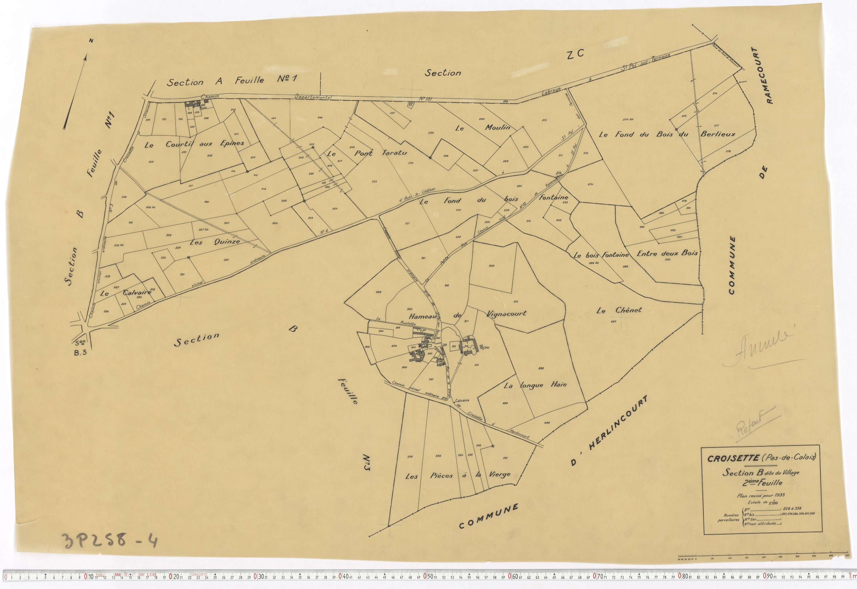 Croisette - Section B, feuille 2.