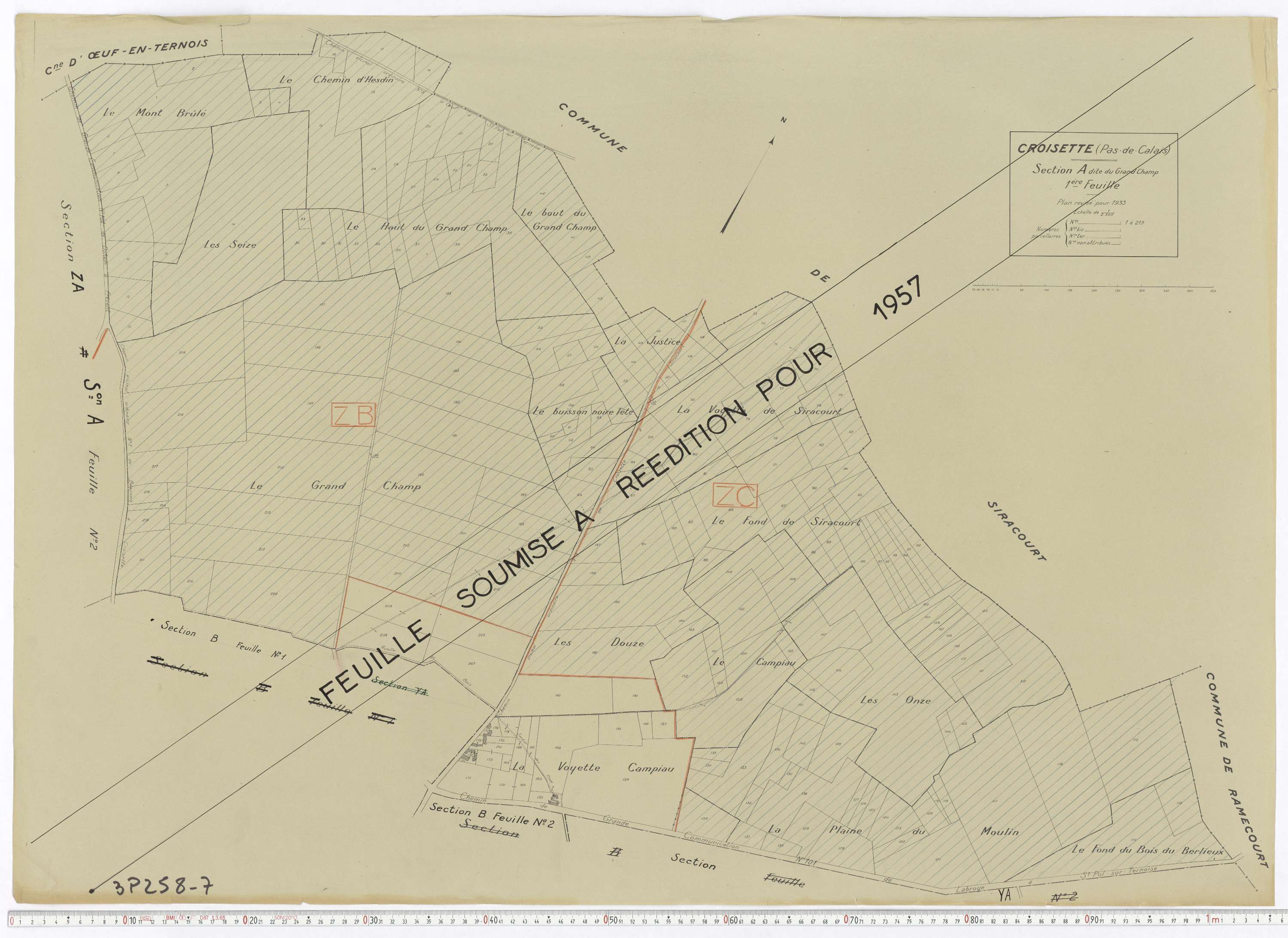Croisette - Section A, feuille 1.