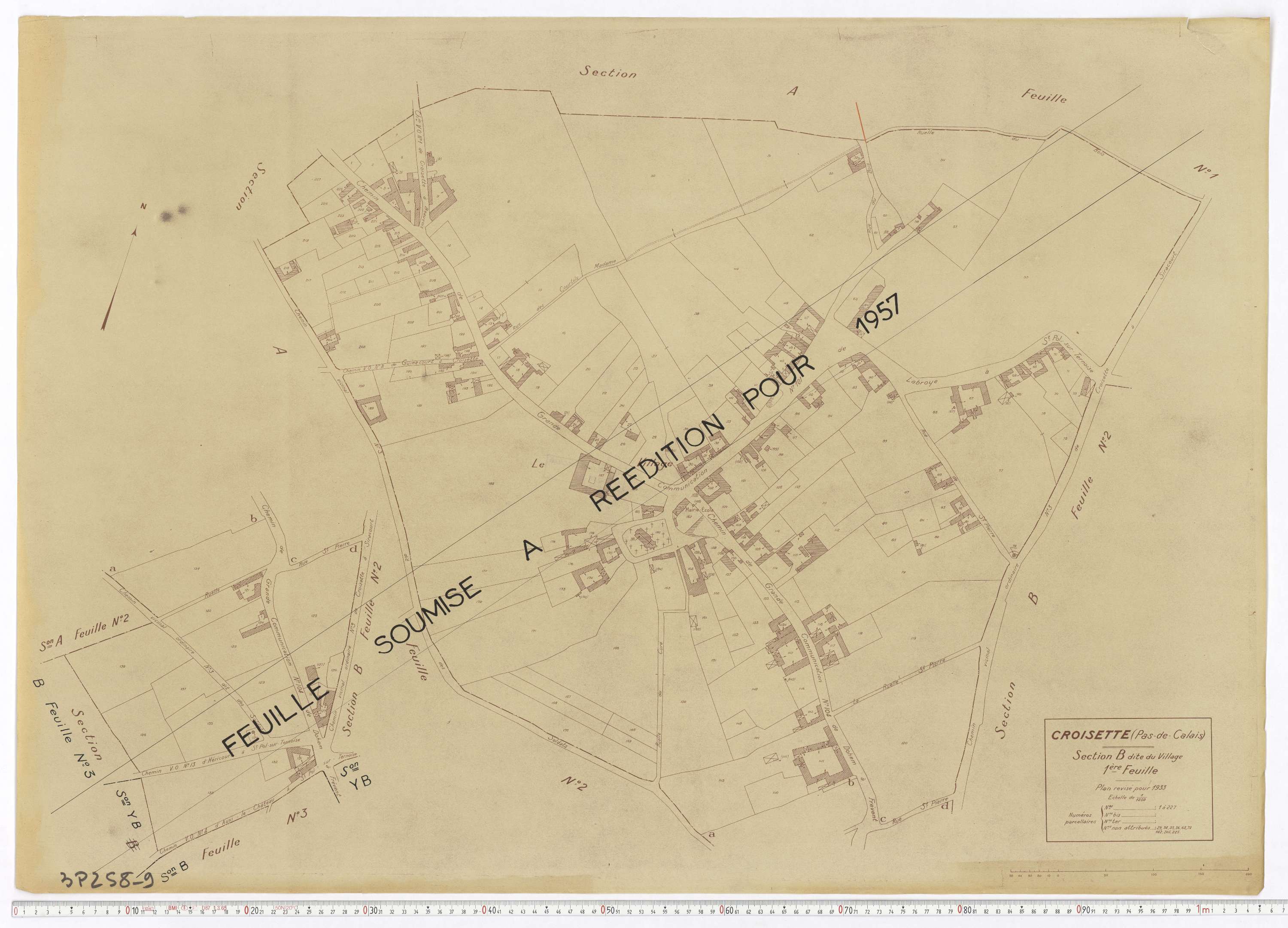 Croisette - Section B, feuille 1.