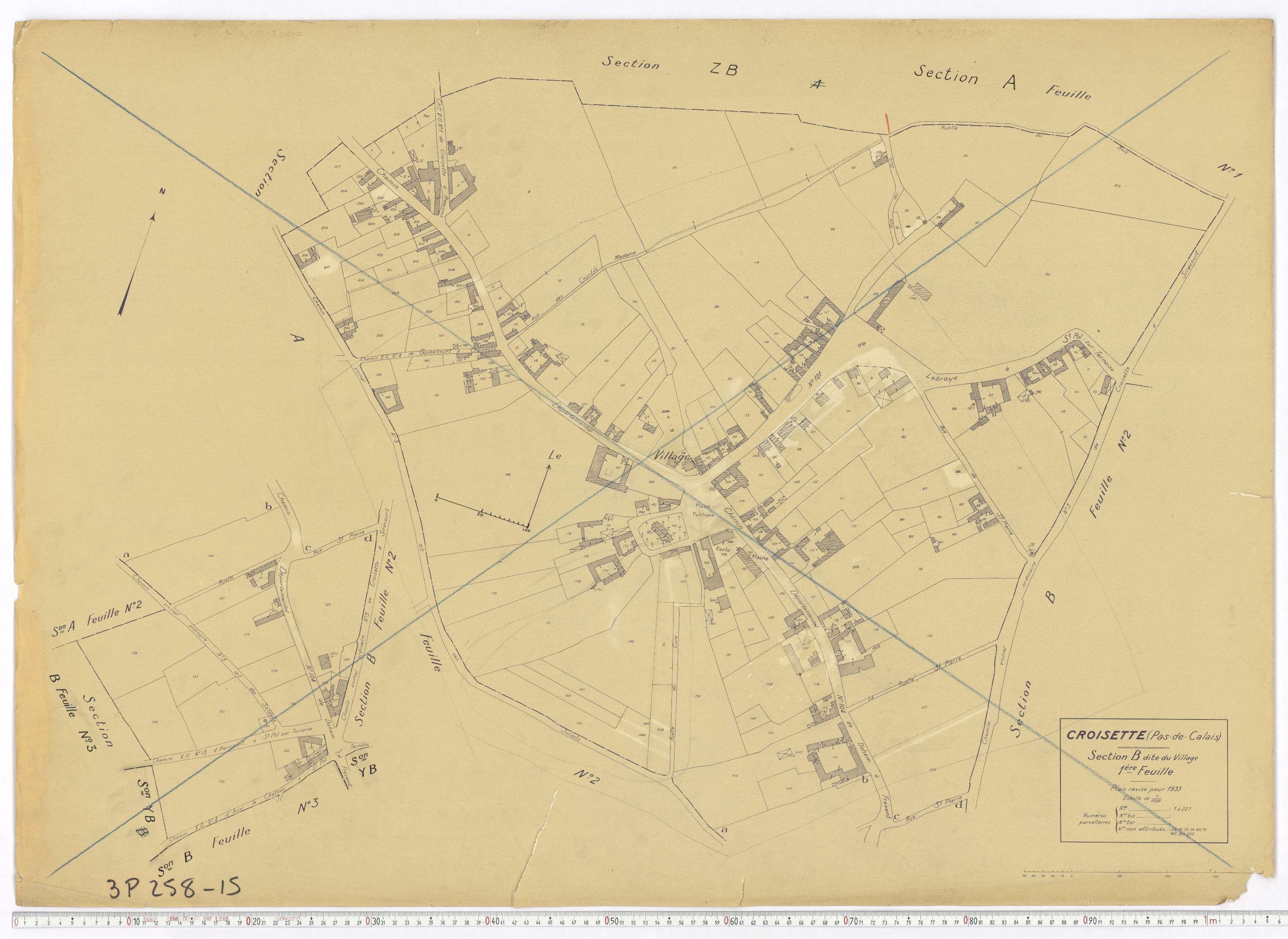 Croisette - Section B, feuille 1.
