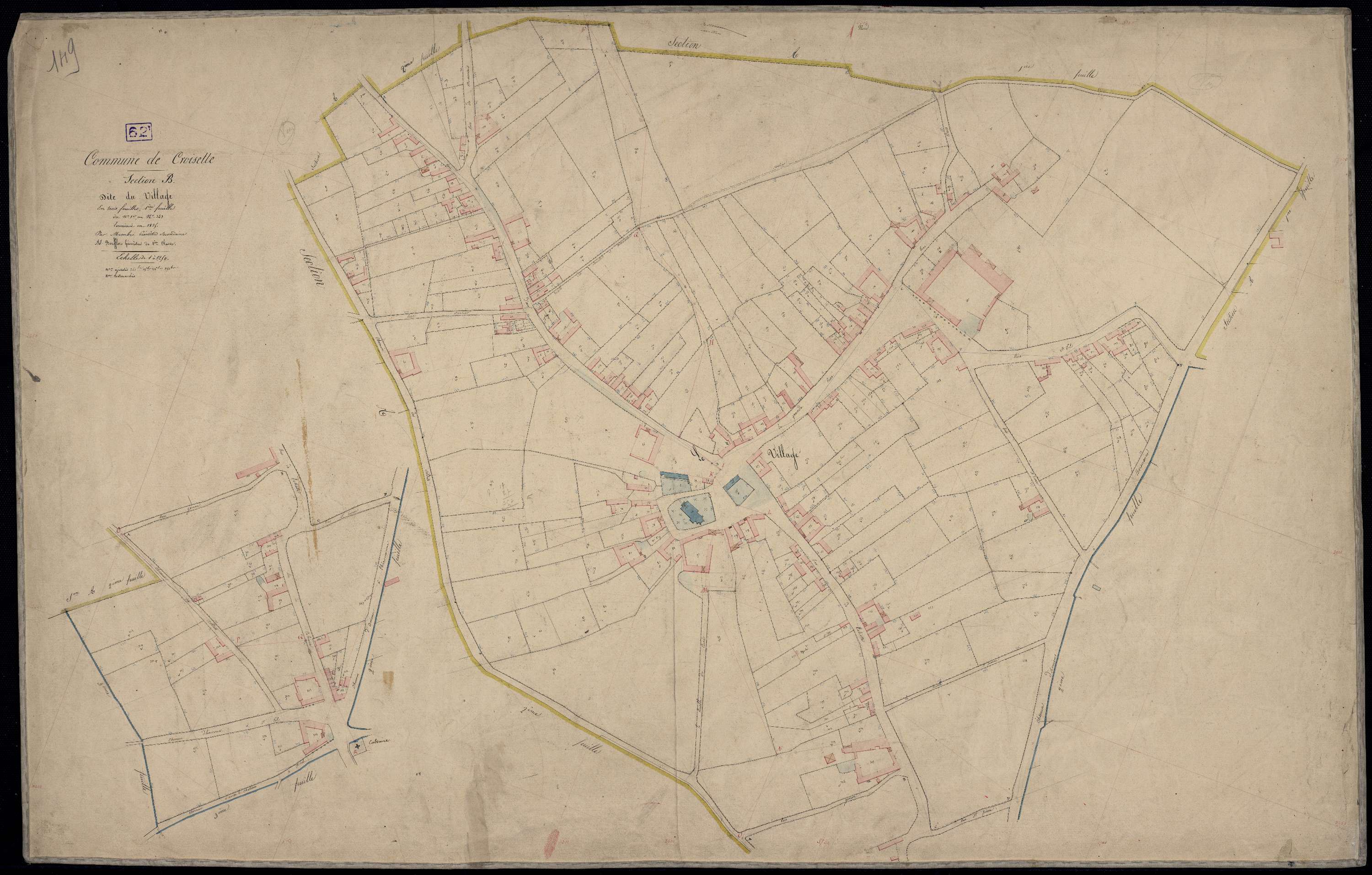 Croisette - Section B, 1re feuille
