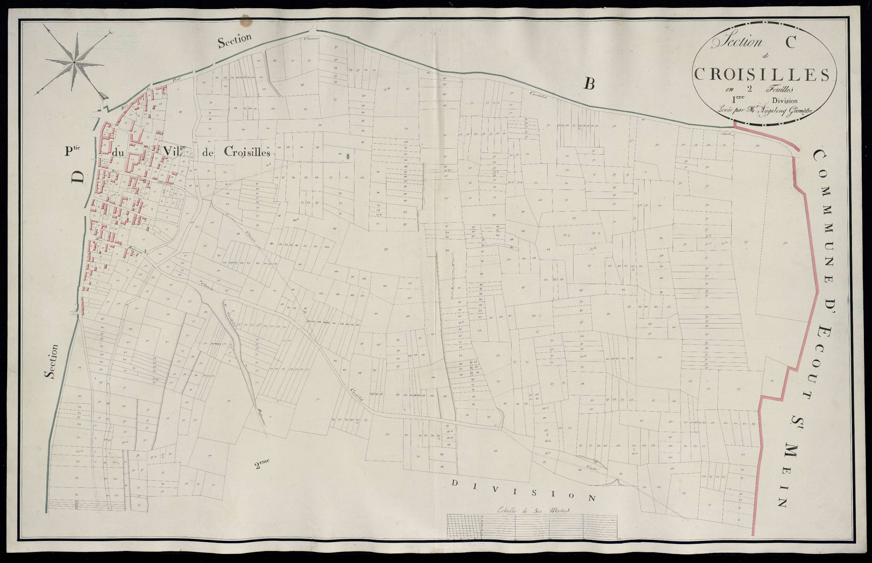 Croisilles - Section C, 1re feuille