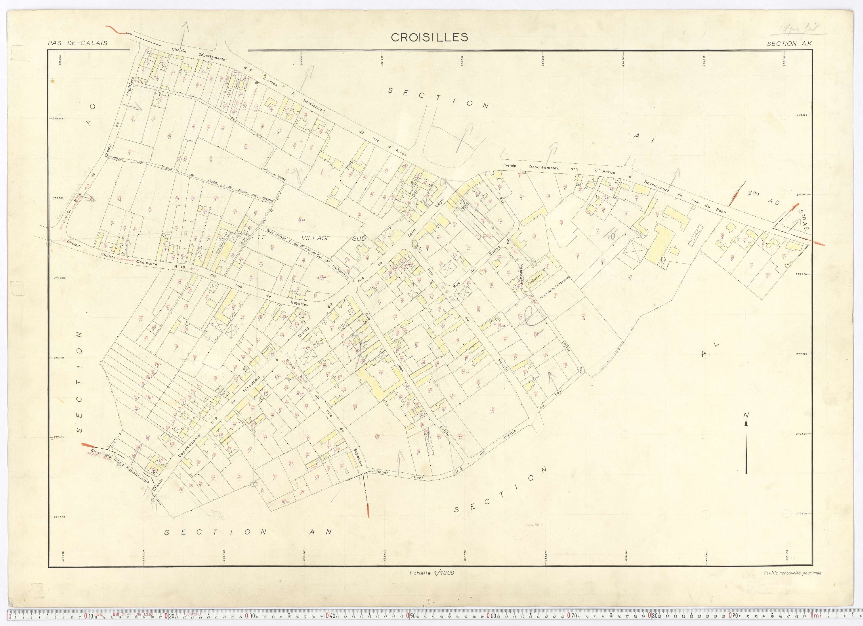 Croisilles - Section AK.