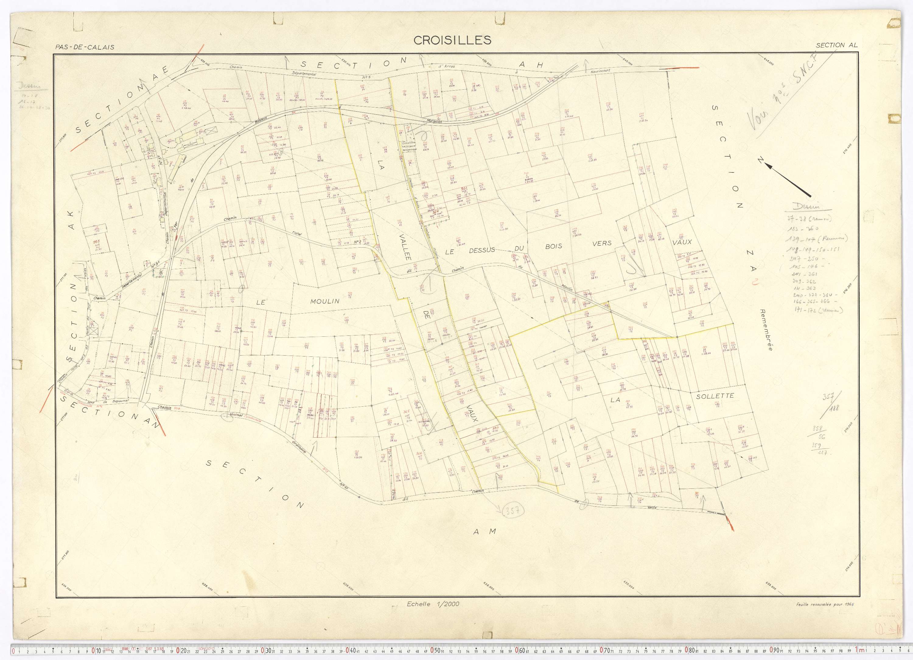Croisilles - Section AL.