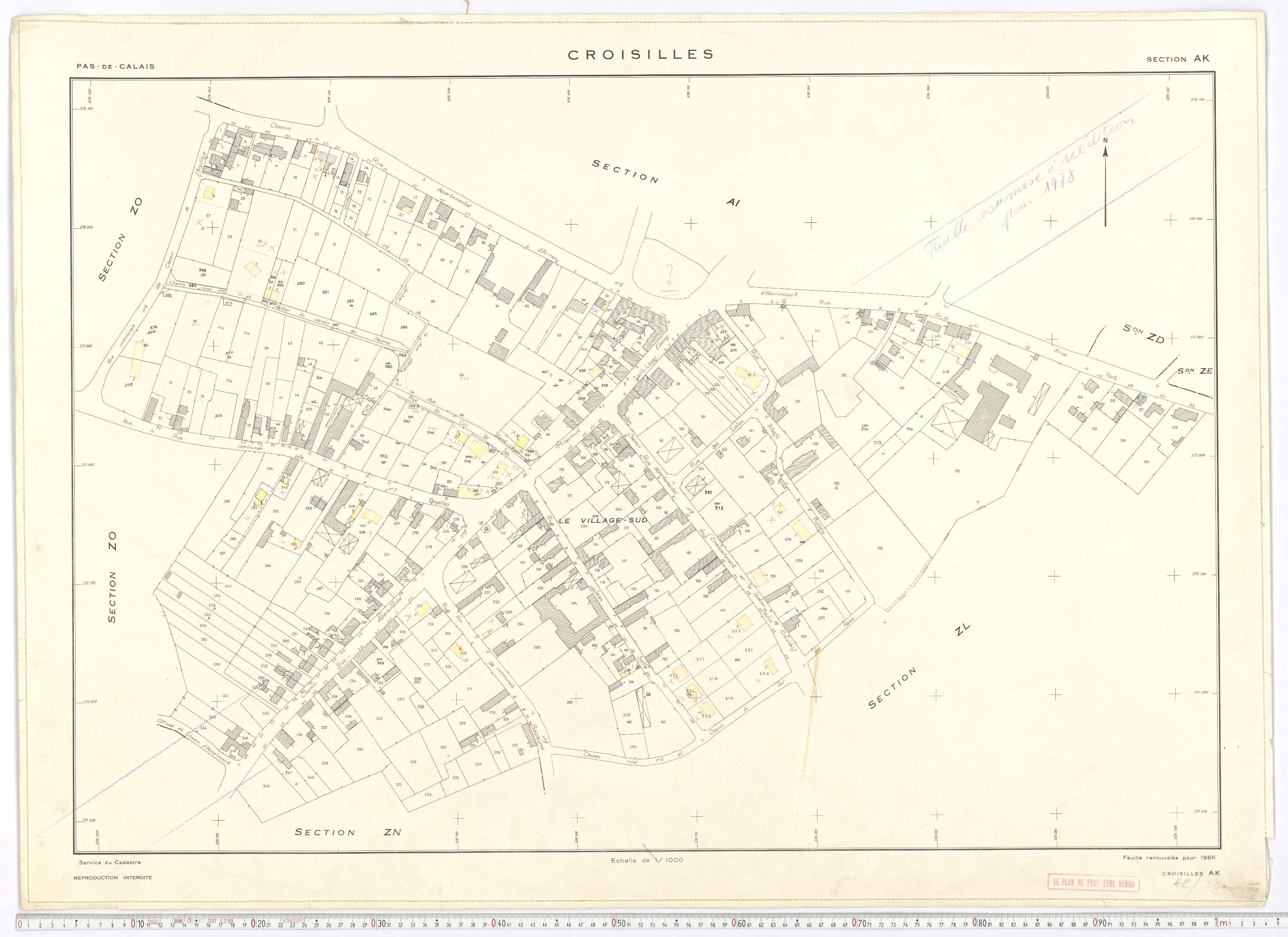 Croisilles - Section AK.