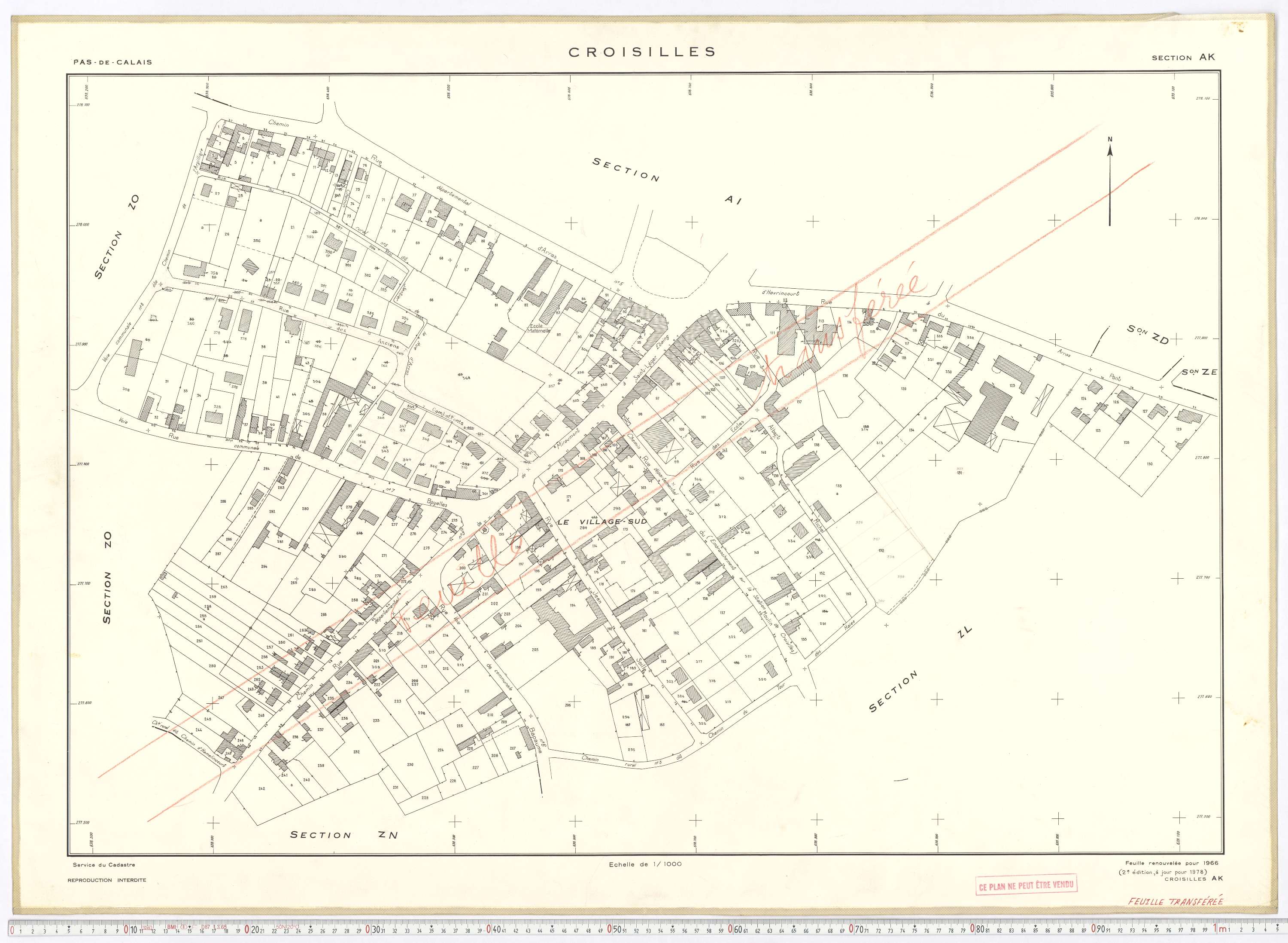 Croisilles - Section AK.