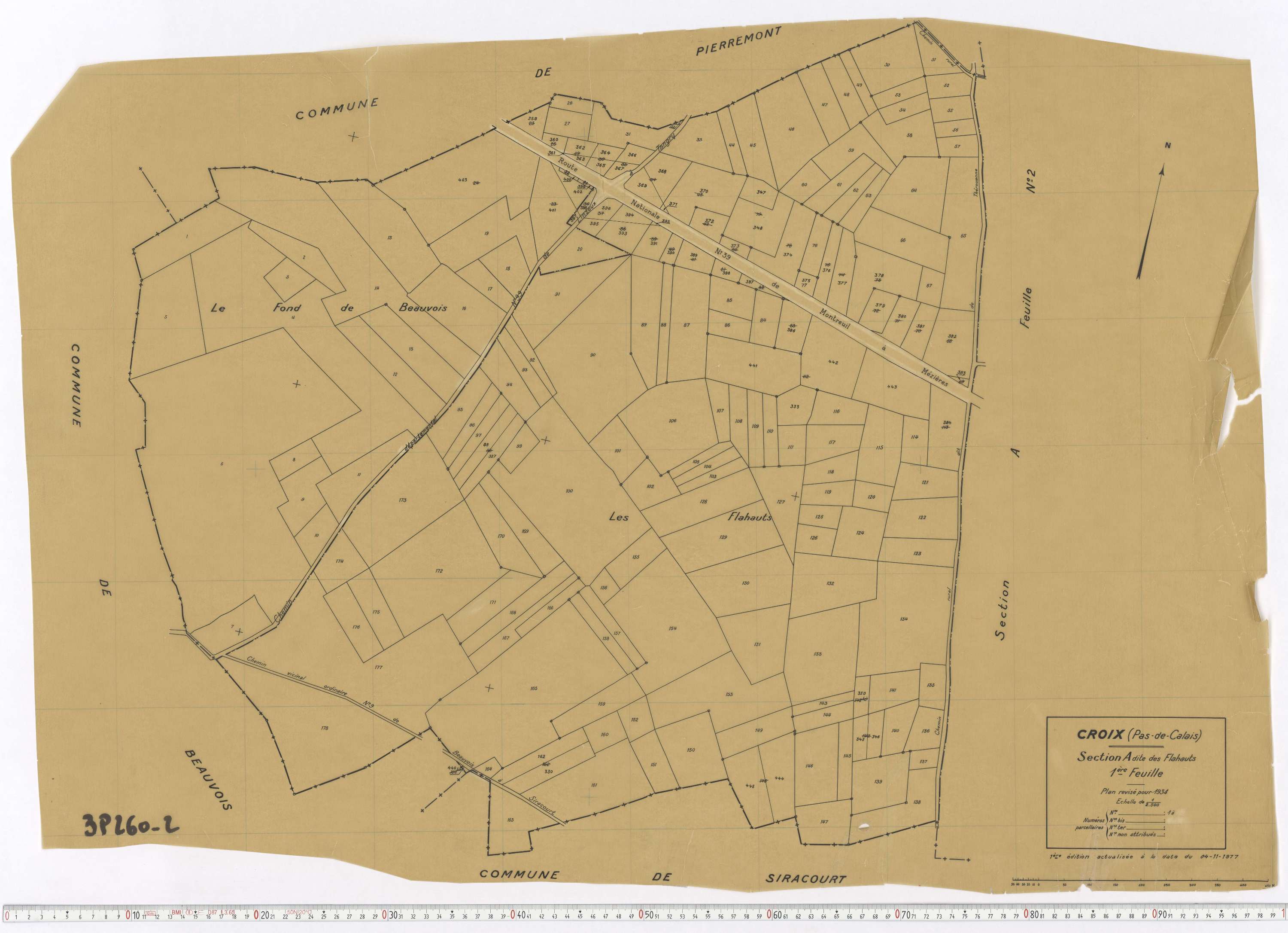 Croix-en-Ternois - Section A, feuille 1.
