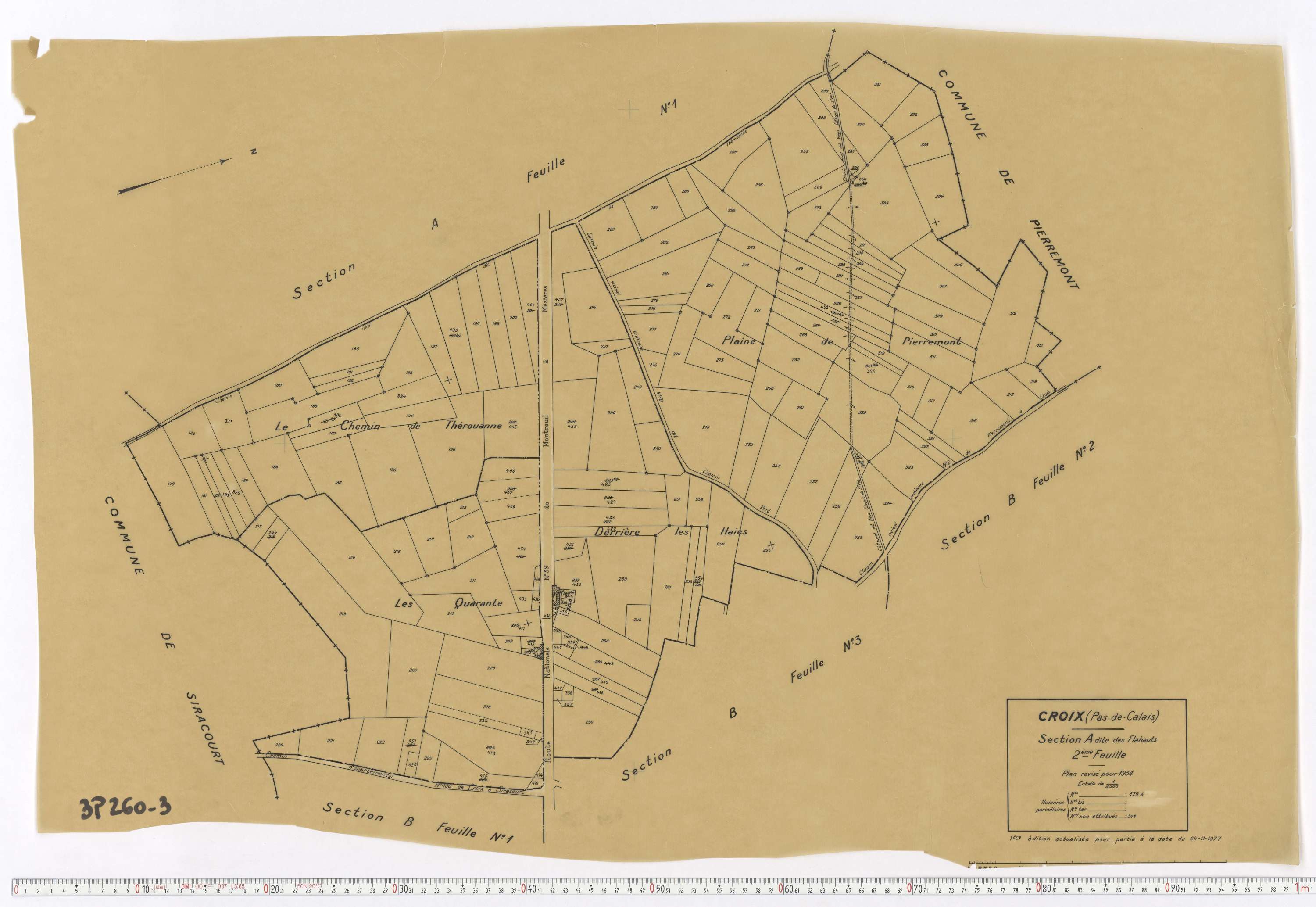 Croix-en-Ternois - Section A, feuille 2.
