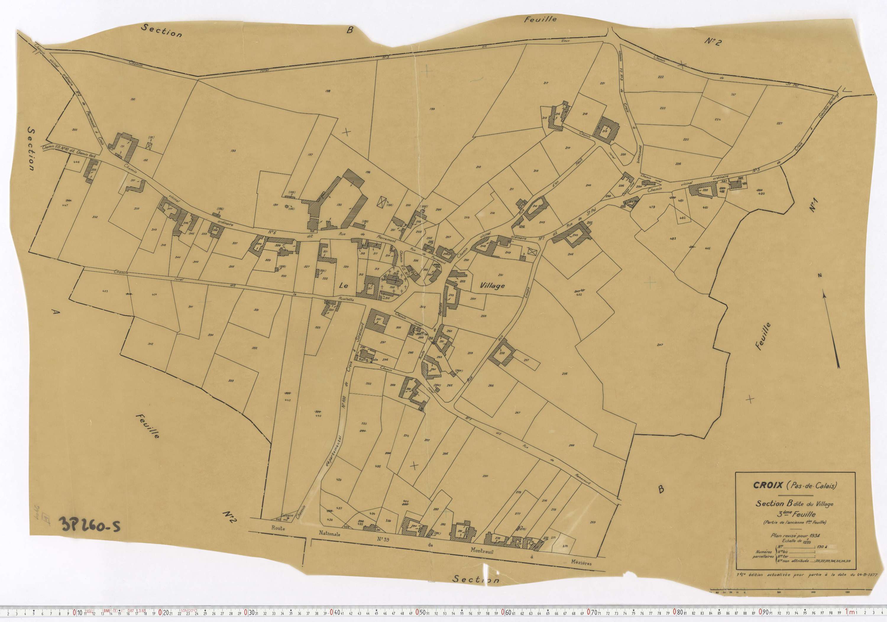 Croix-en-Ternois - Section B, feuille 2.