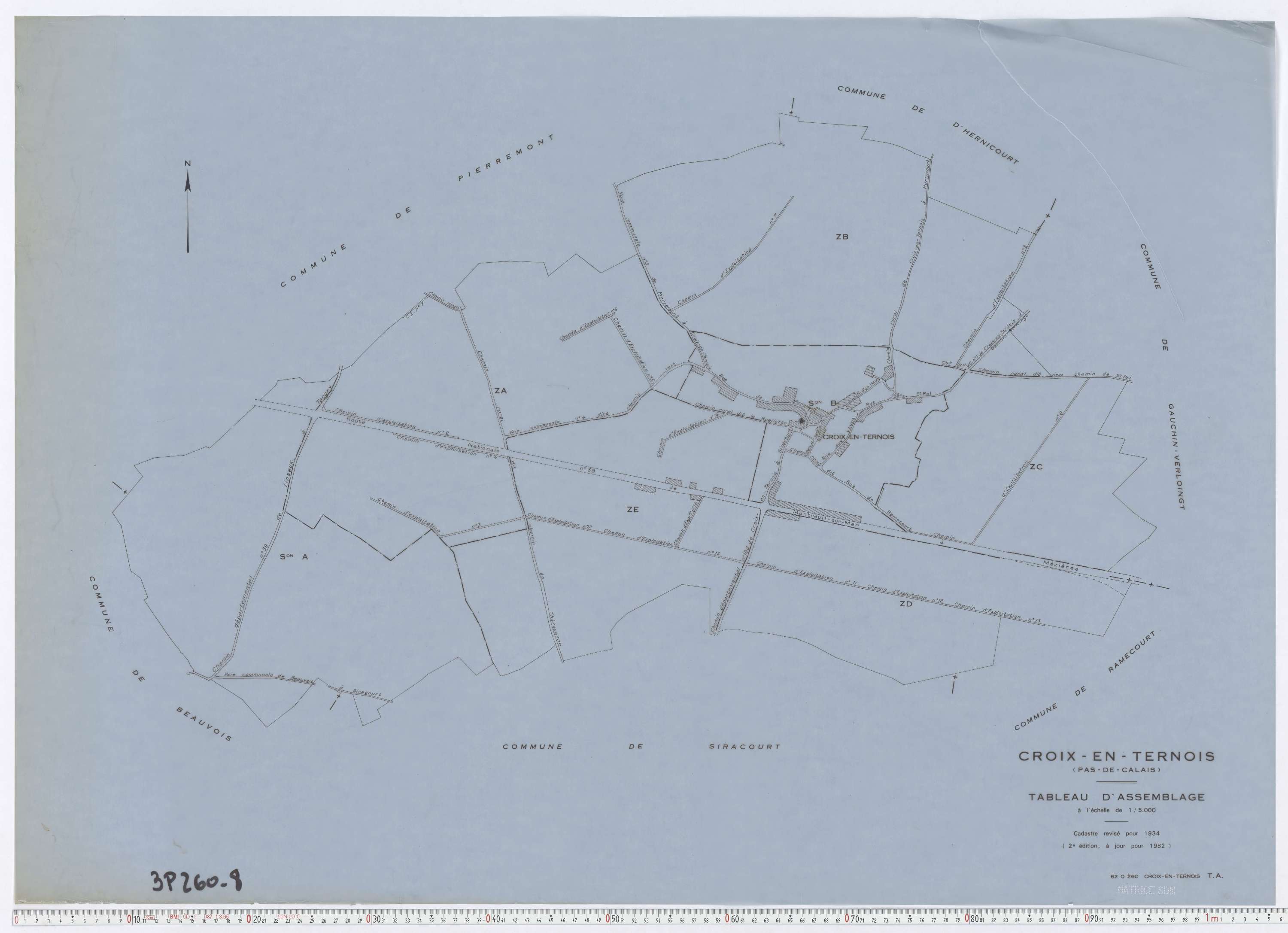 Croix-en-Ternois - Tableau d'assemblage.