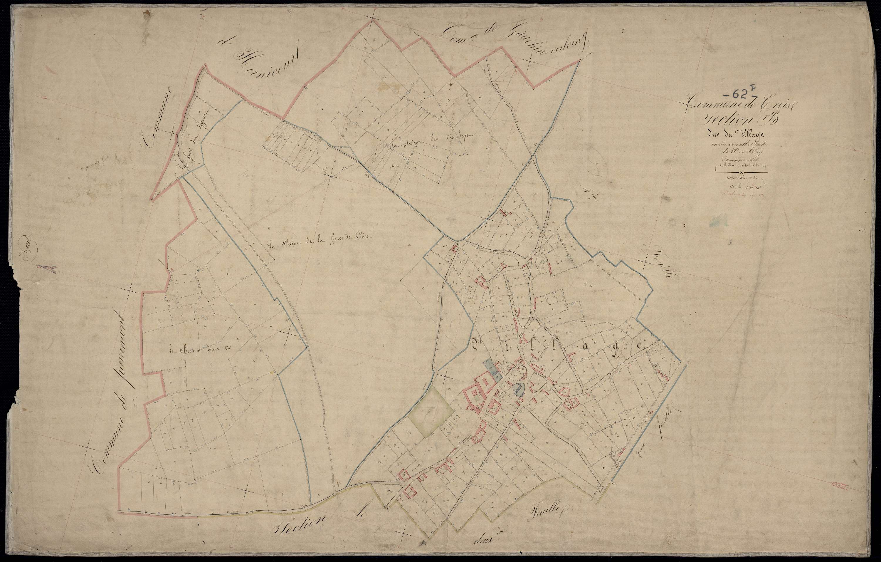 Croix-en-Ternois - Section B, 1re feuille